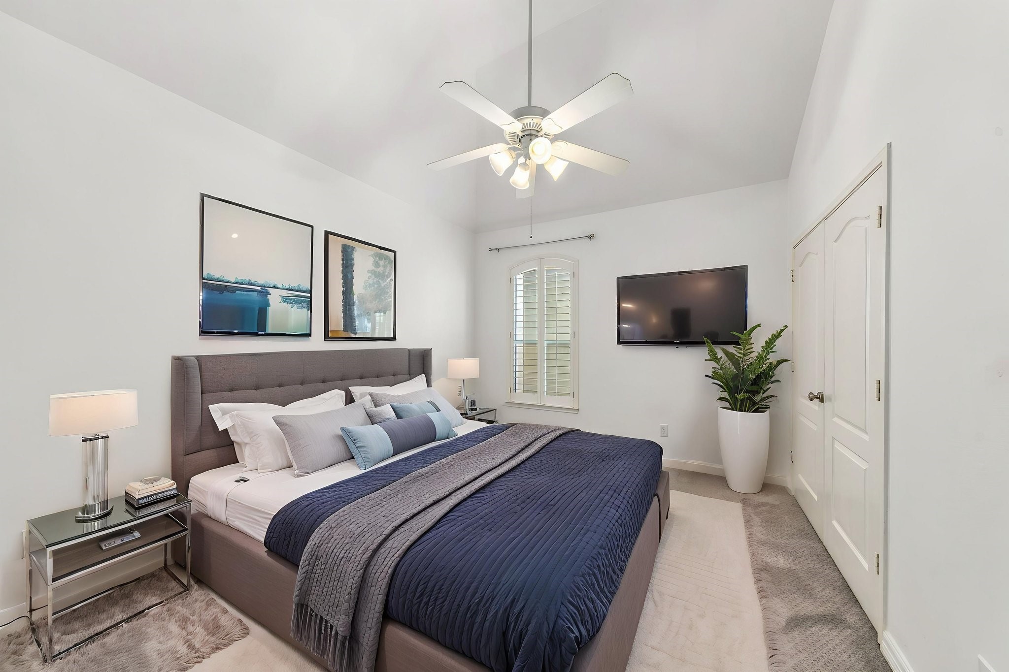 The third of the secondary bedrooms again, virtually staged with bedroom furniture to highlight its versatility.