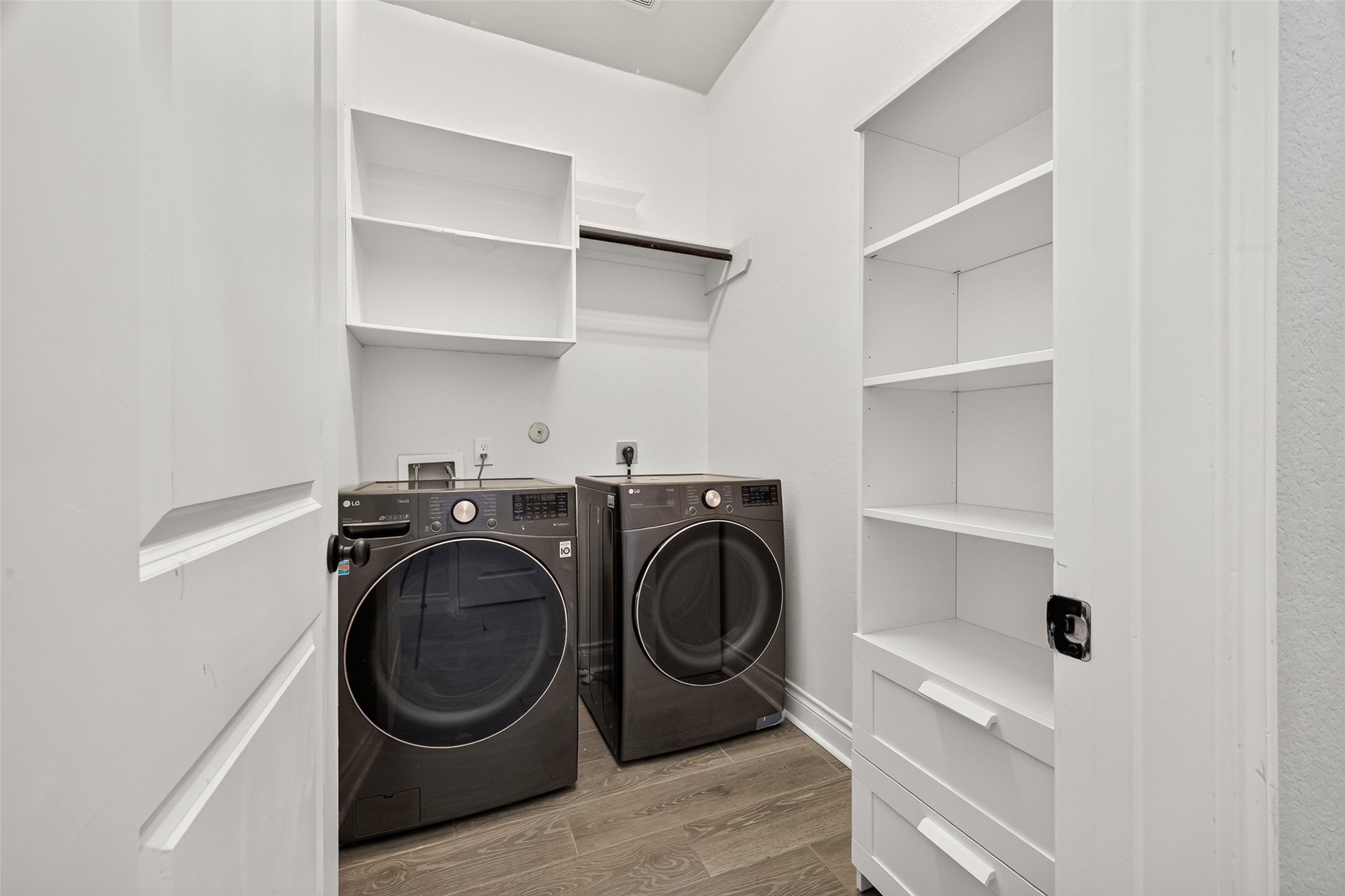 Modern washer and dryer.