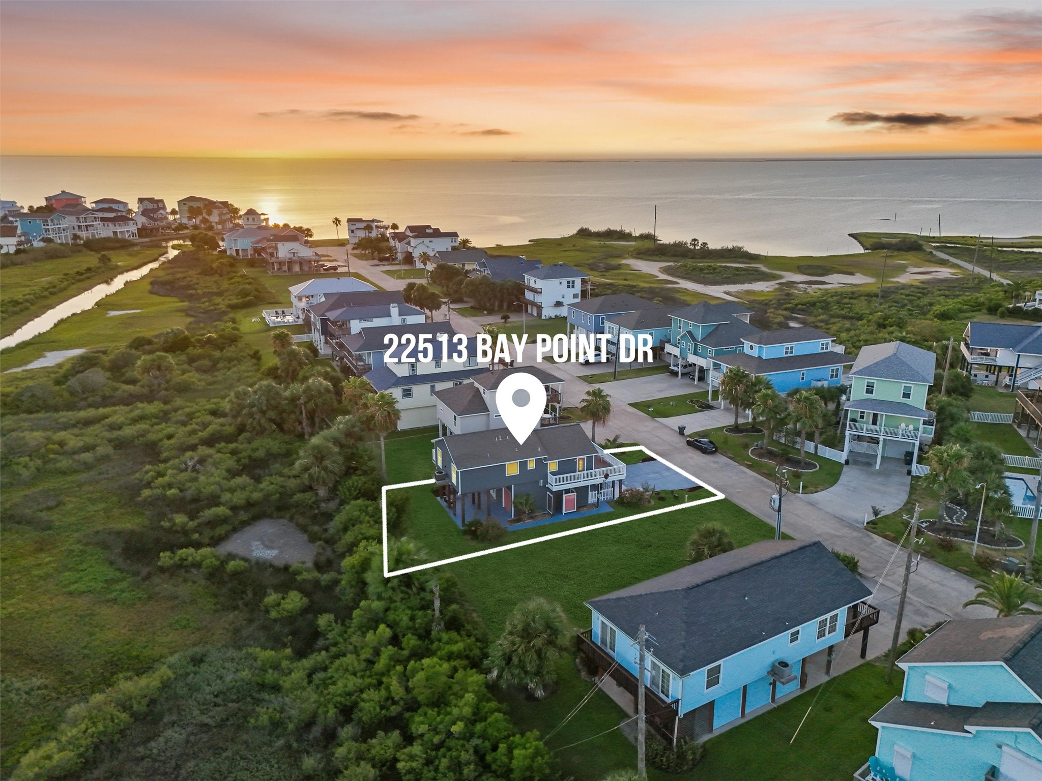 This home is a short walk from the beach.