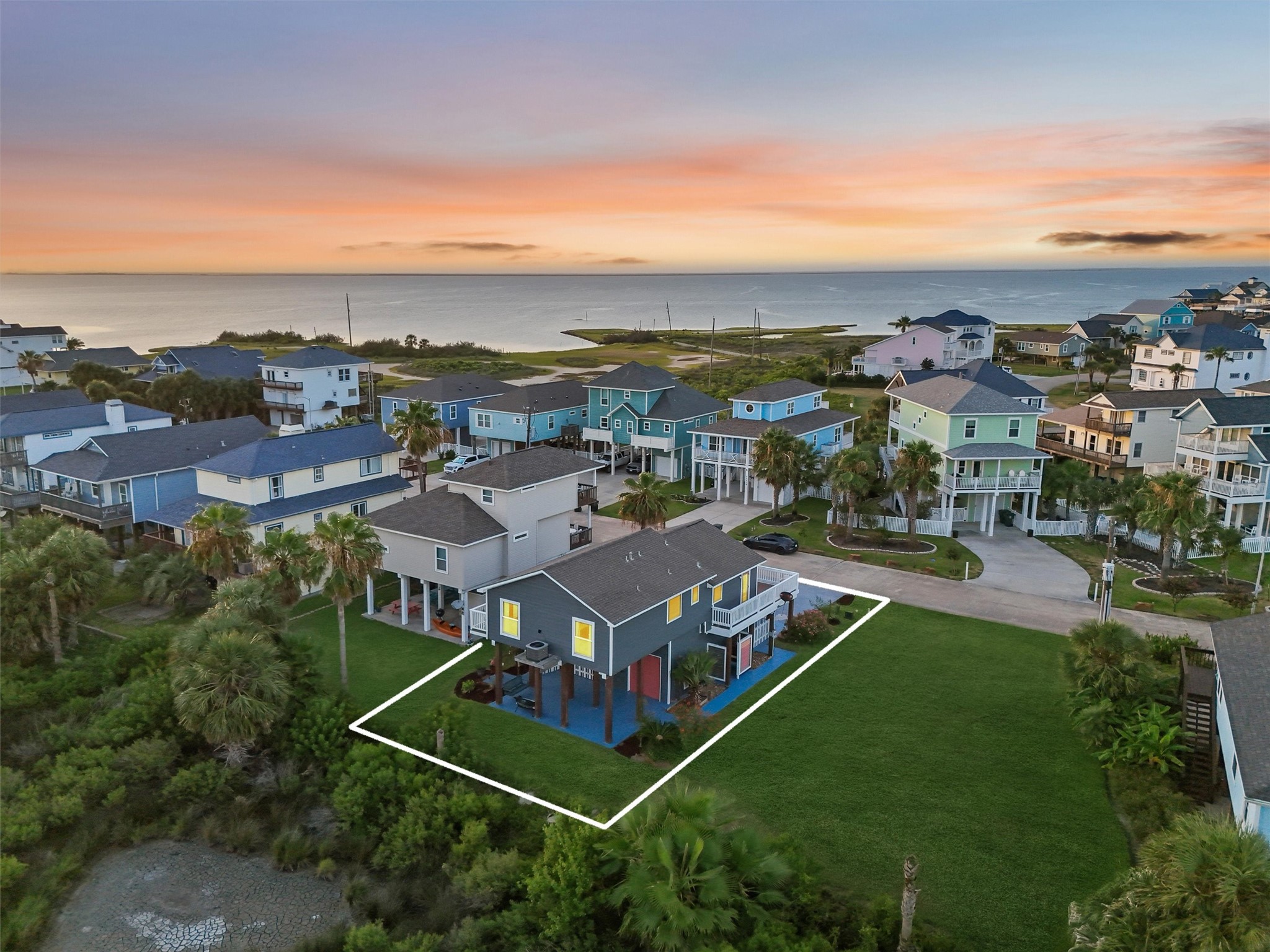 This home has plenty of green space.