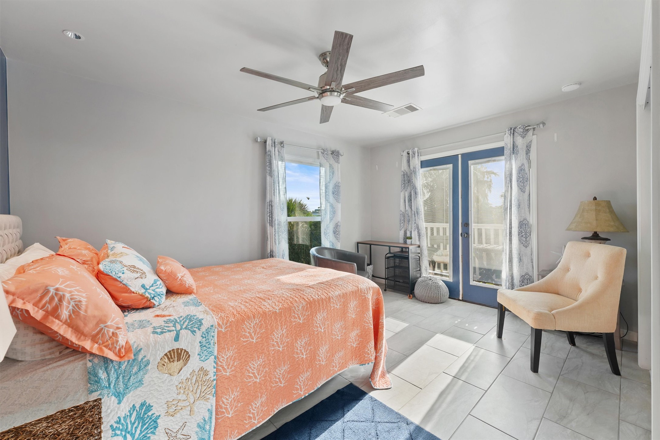 Step into the sanctuary of the
primary bedroom. Large windows grace the room,
allowing natural light in!