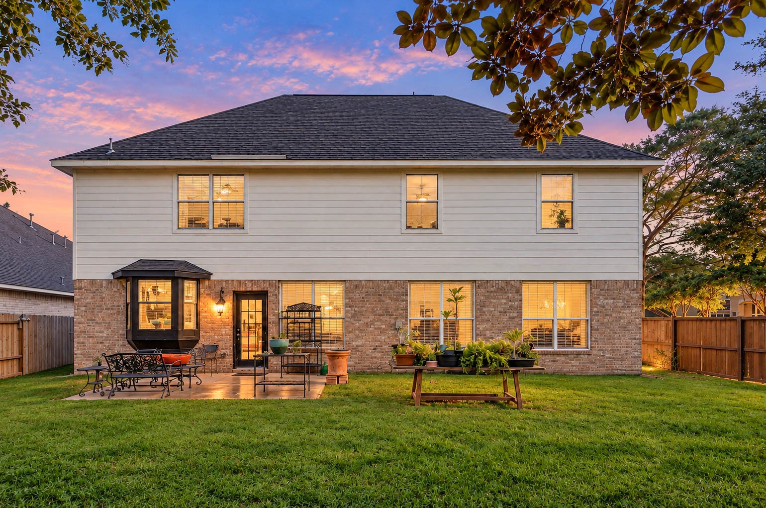 As evening settles in onto a beautifully landscaped backyard, outdoor entertaining and peaceful evenings become part of everyday living.