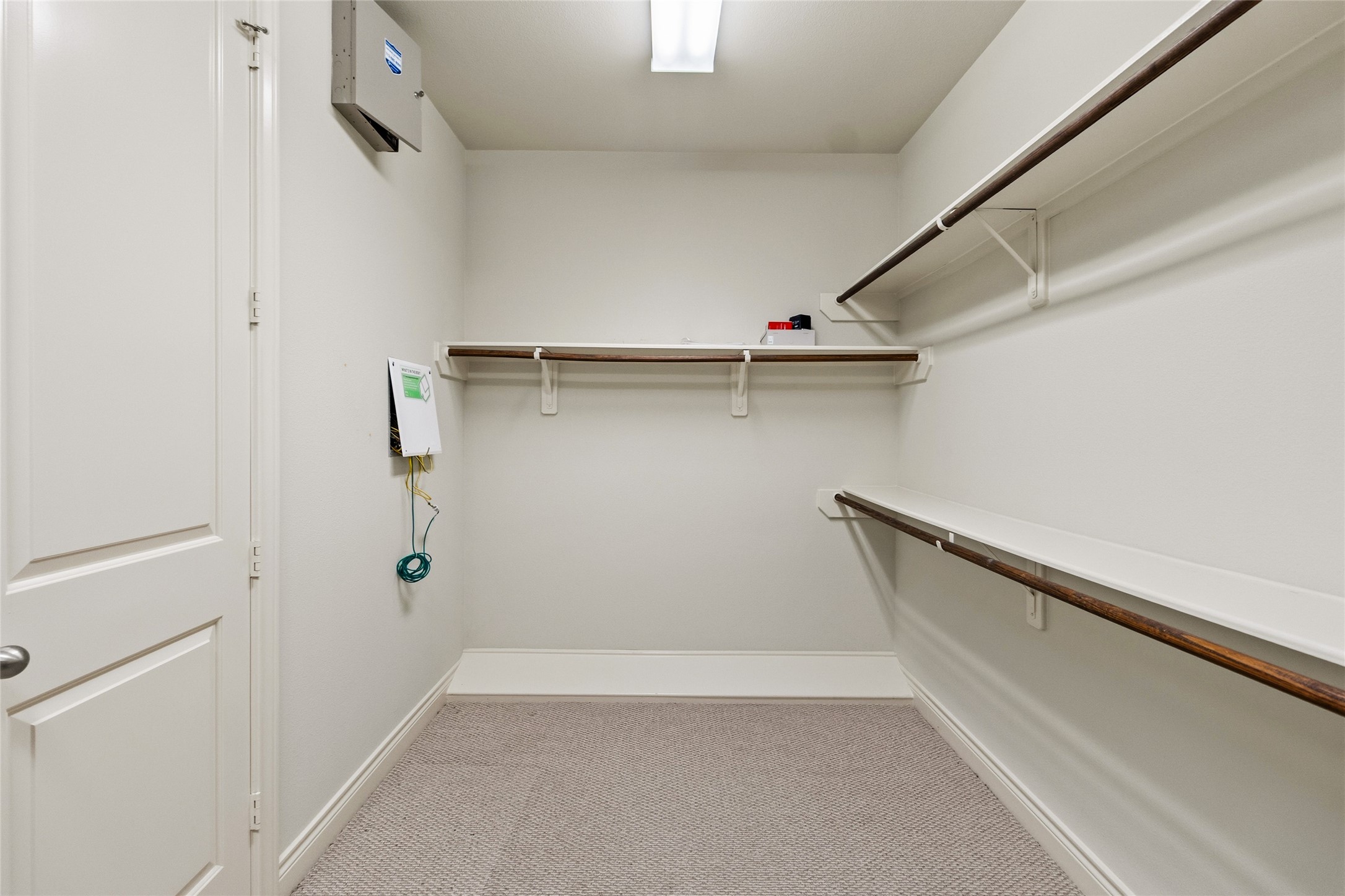 Enter your secondary bedroom closet that actually keeps everything organized, with plenty of hanging space and room to expand your wardrobe. Its simple, functional, and built to handle real life.