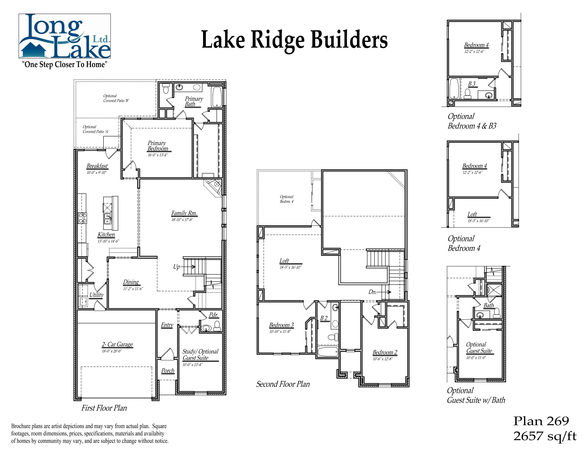Plan 269 features 3 bedrooms, 2 full baths, 1 half bath, and over 2,600 square feet of living space
