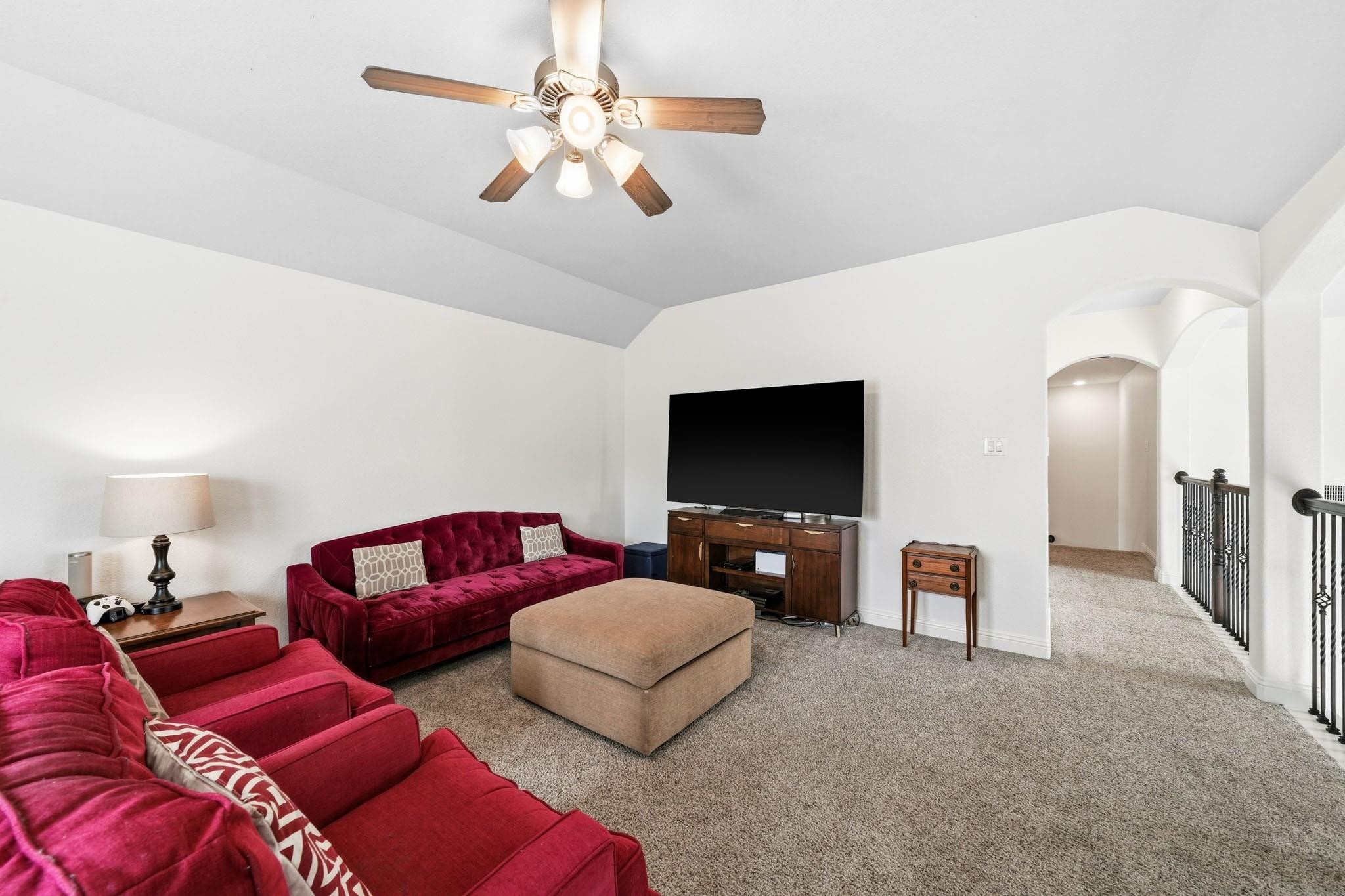 Whether hosting game day celebrations or enjoying a quiet evening with family, this game room is designed to bring everyone together in comfort and style.