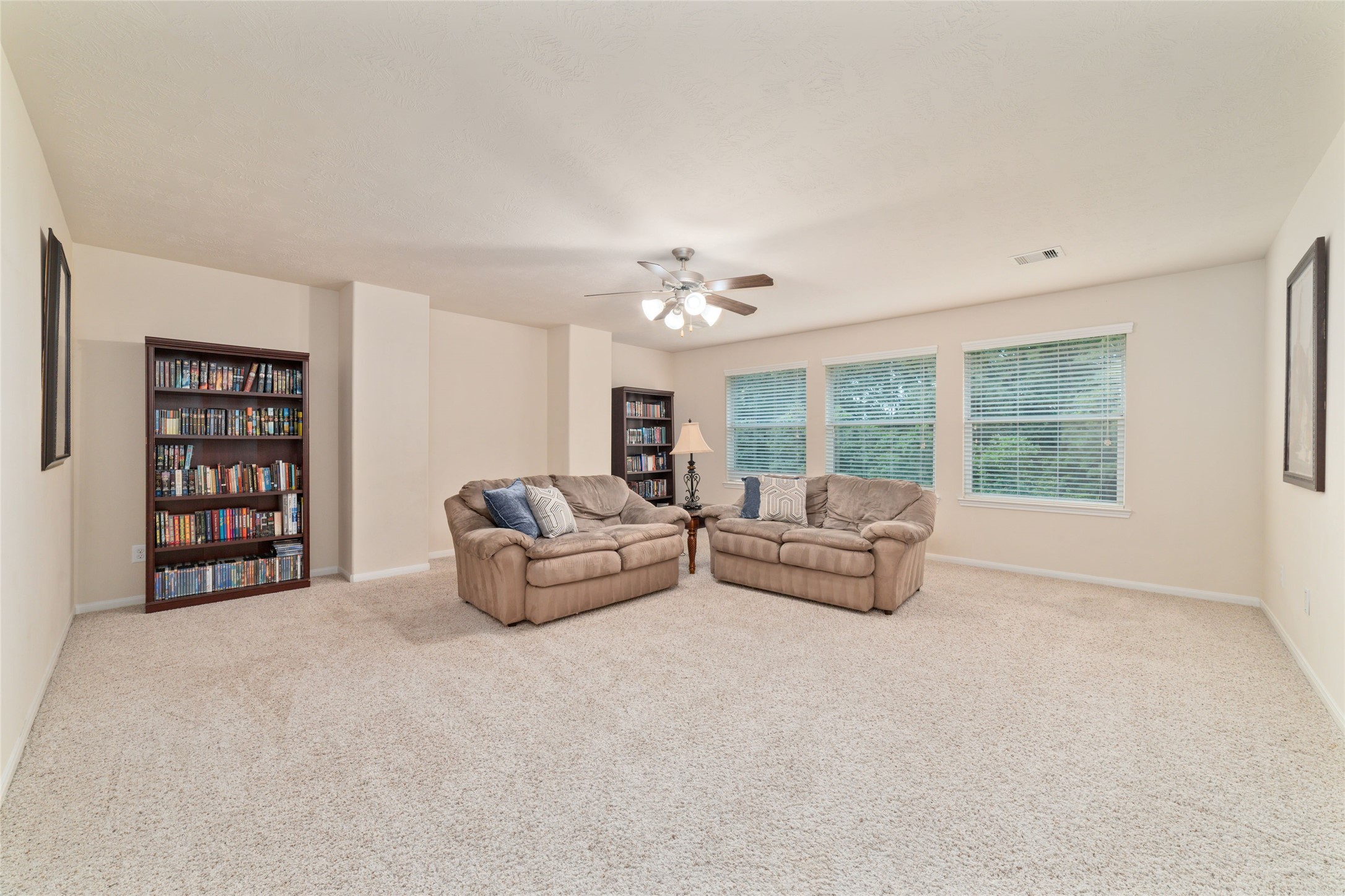 Huge upstairs gameroom (19x19) can be utilized in many ways. The possibilities are endless!