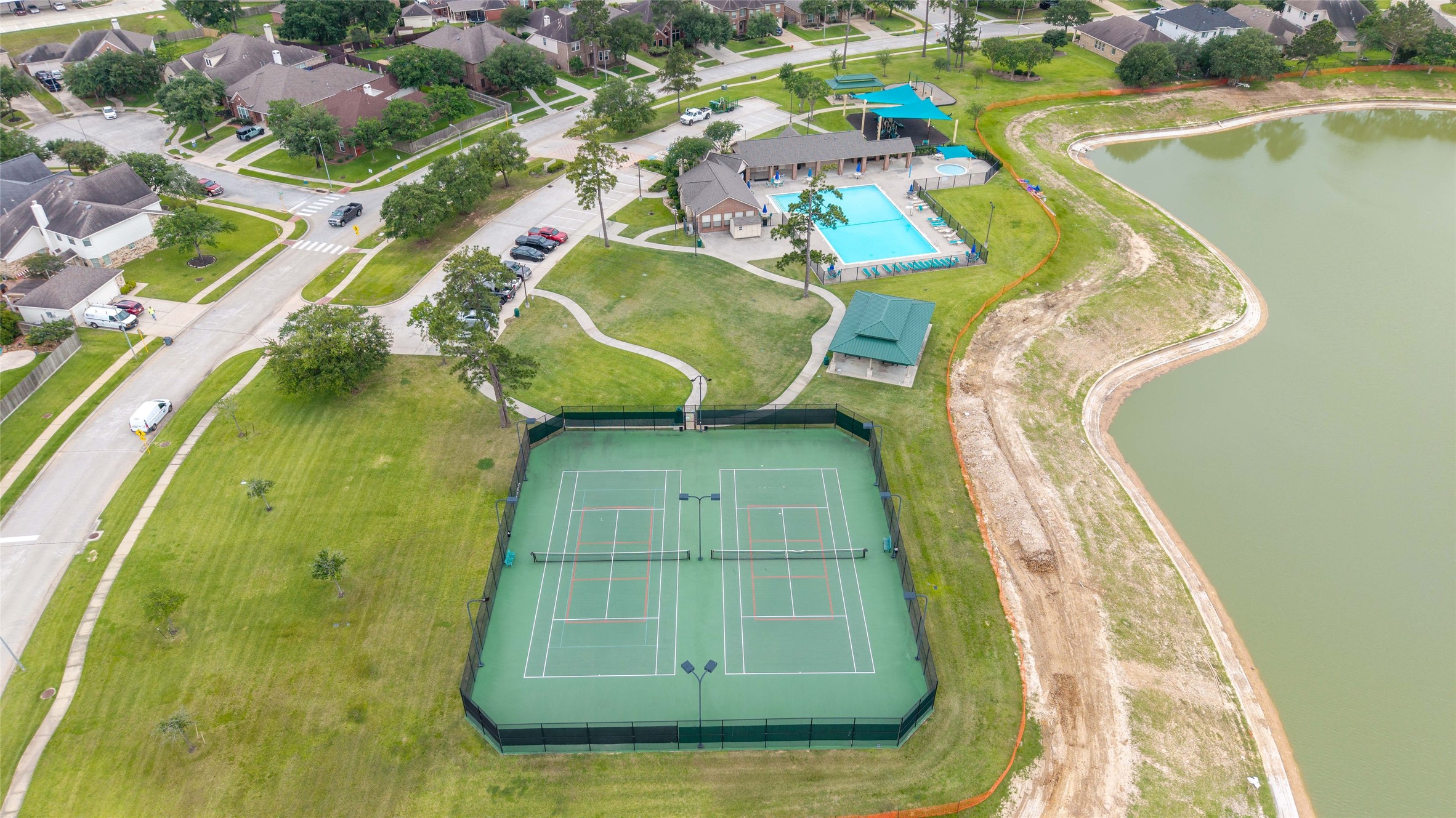 Tennis courts.