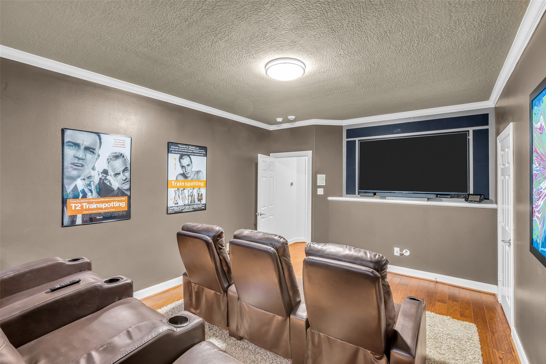 The media room can be used as a 5th bedroom.