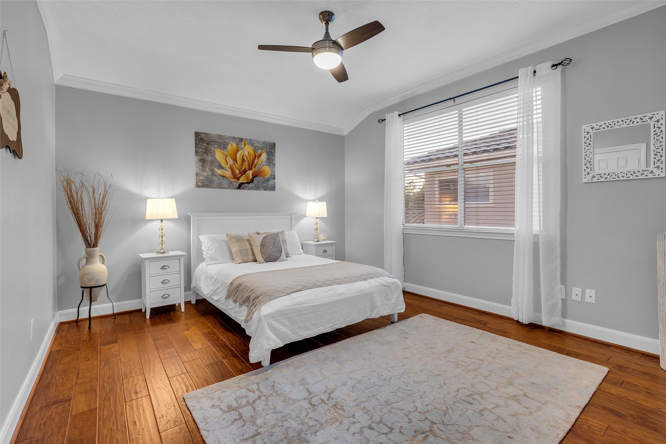 One of three secondary bedrooms located on the second floor. This one has its own en suite bathroom.