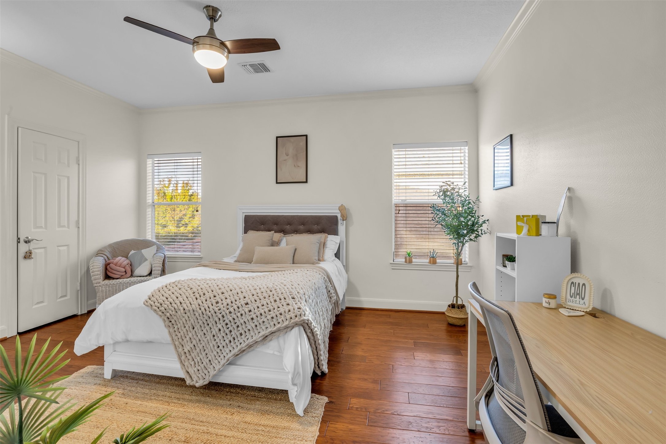 Bedroom 2, with a walk-in closet and a shared bathroom with bedroom 3.