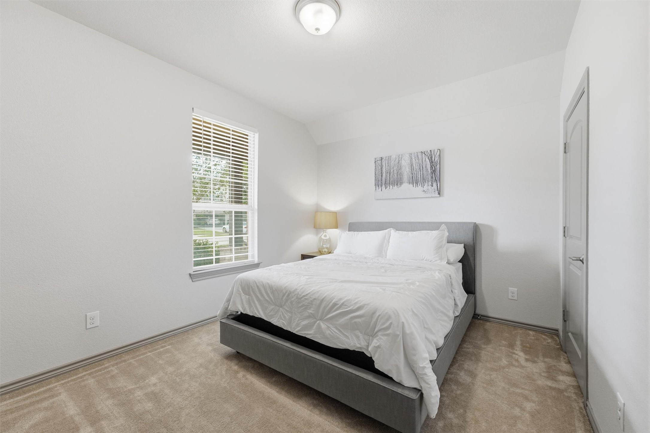 Comfortable secondary bedroom featuring plush