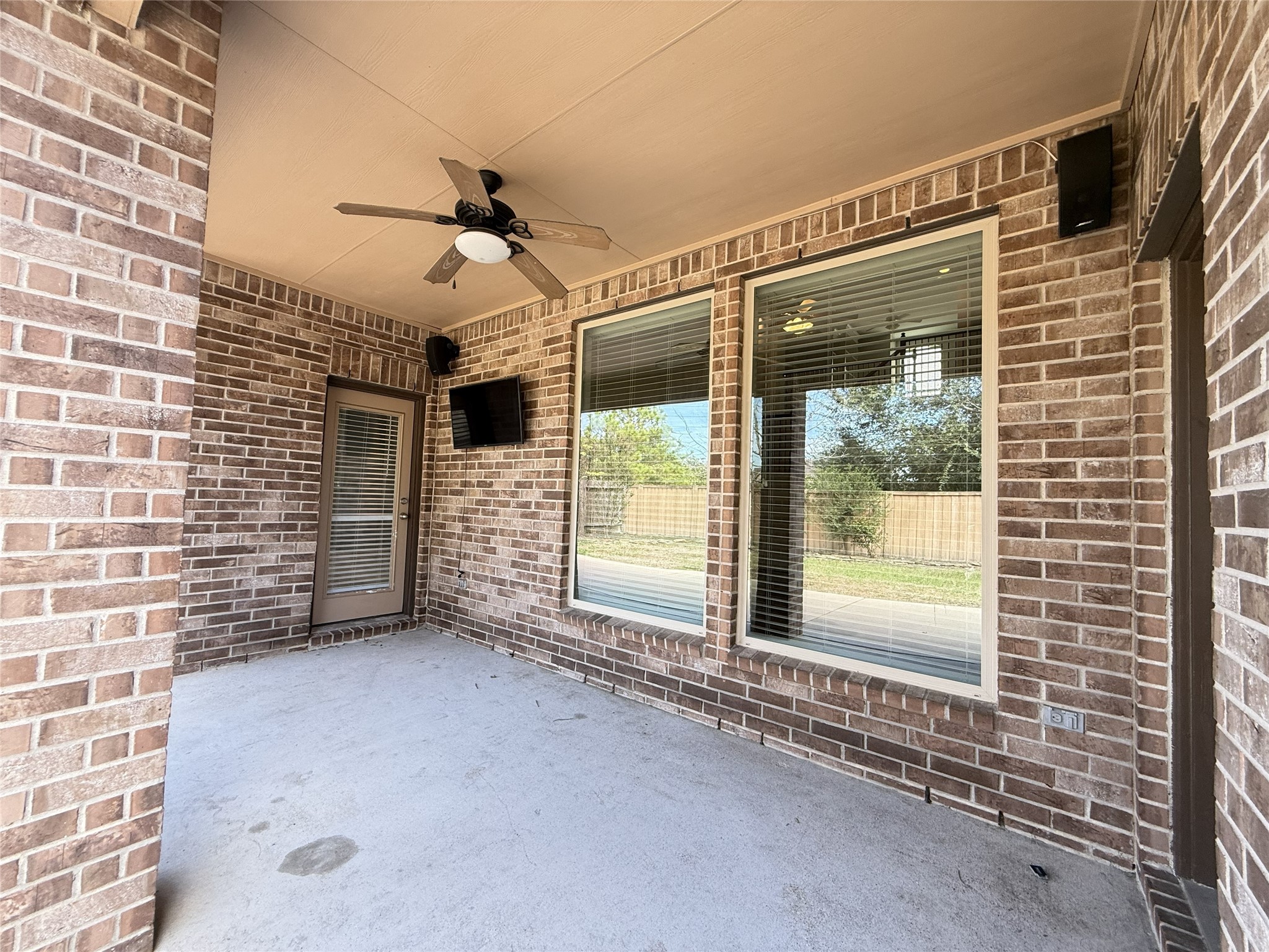 Patio with speaker and TV-ready to enjoy