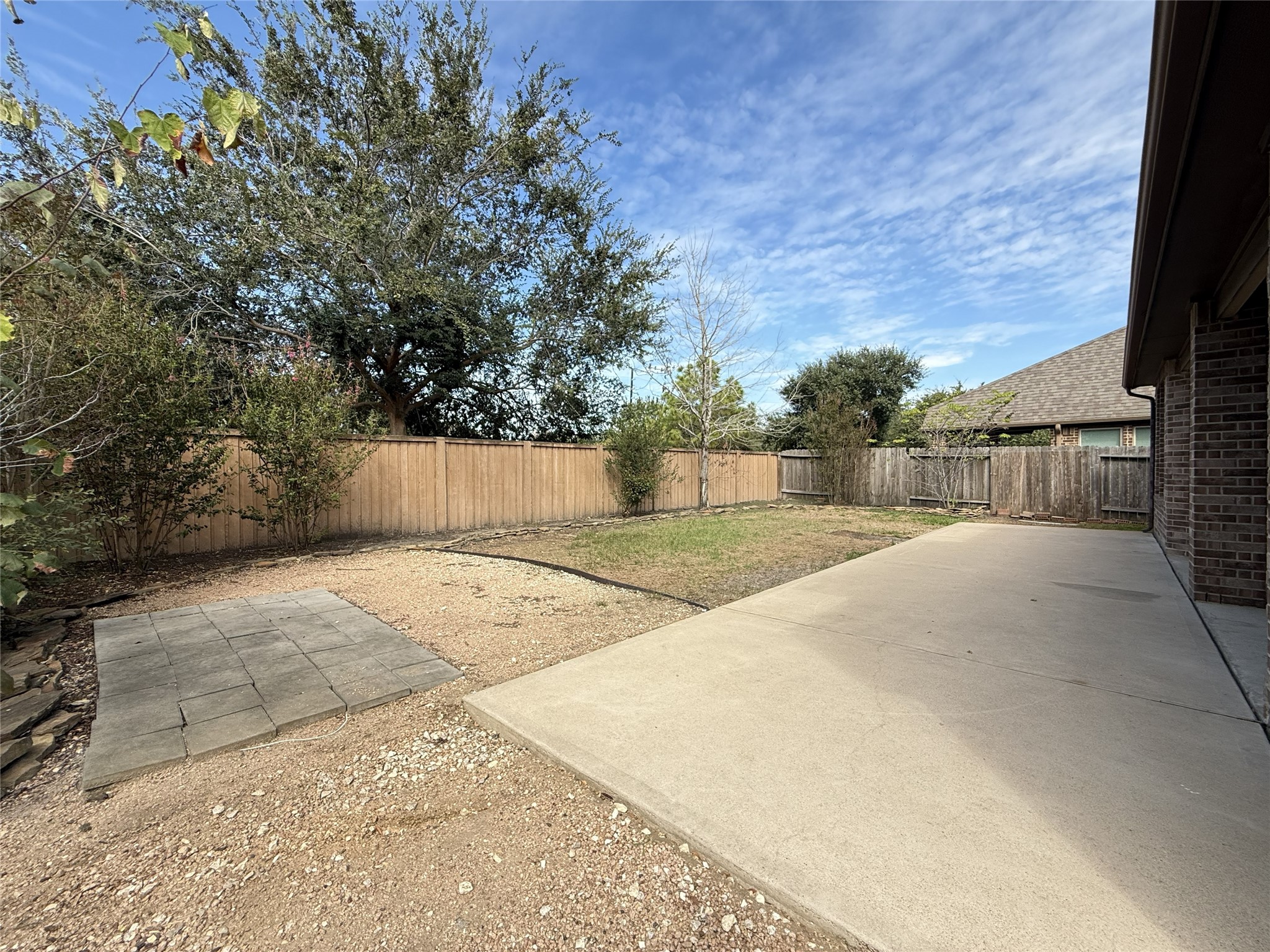 nice clean backyard