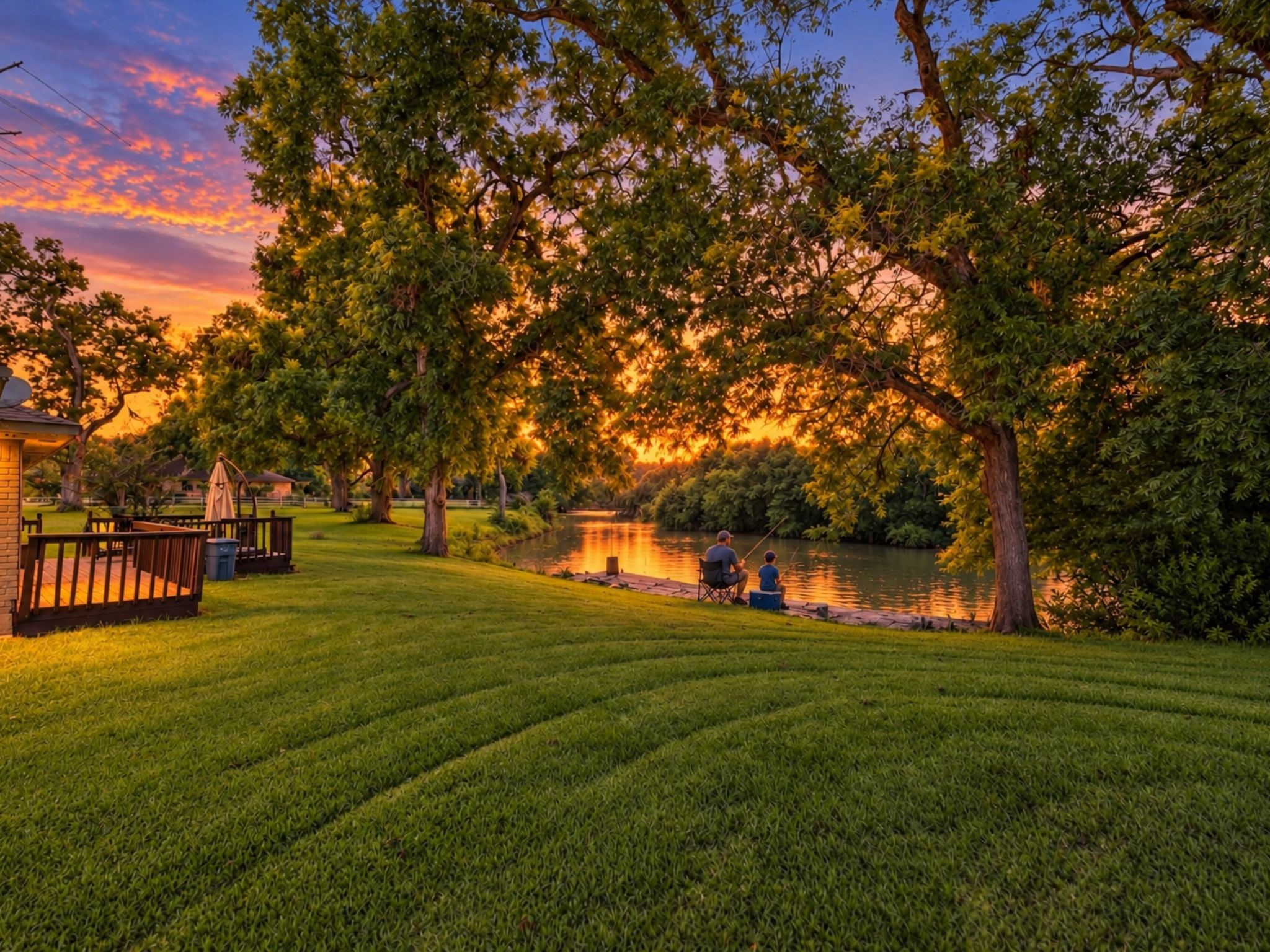Enjoy your afternoons fishing with your family.