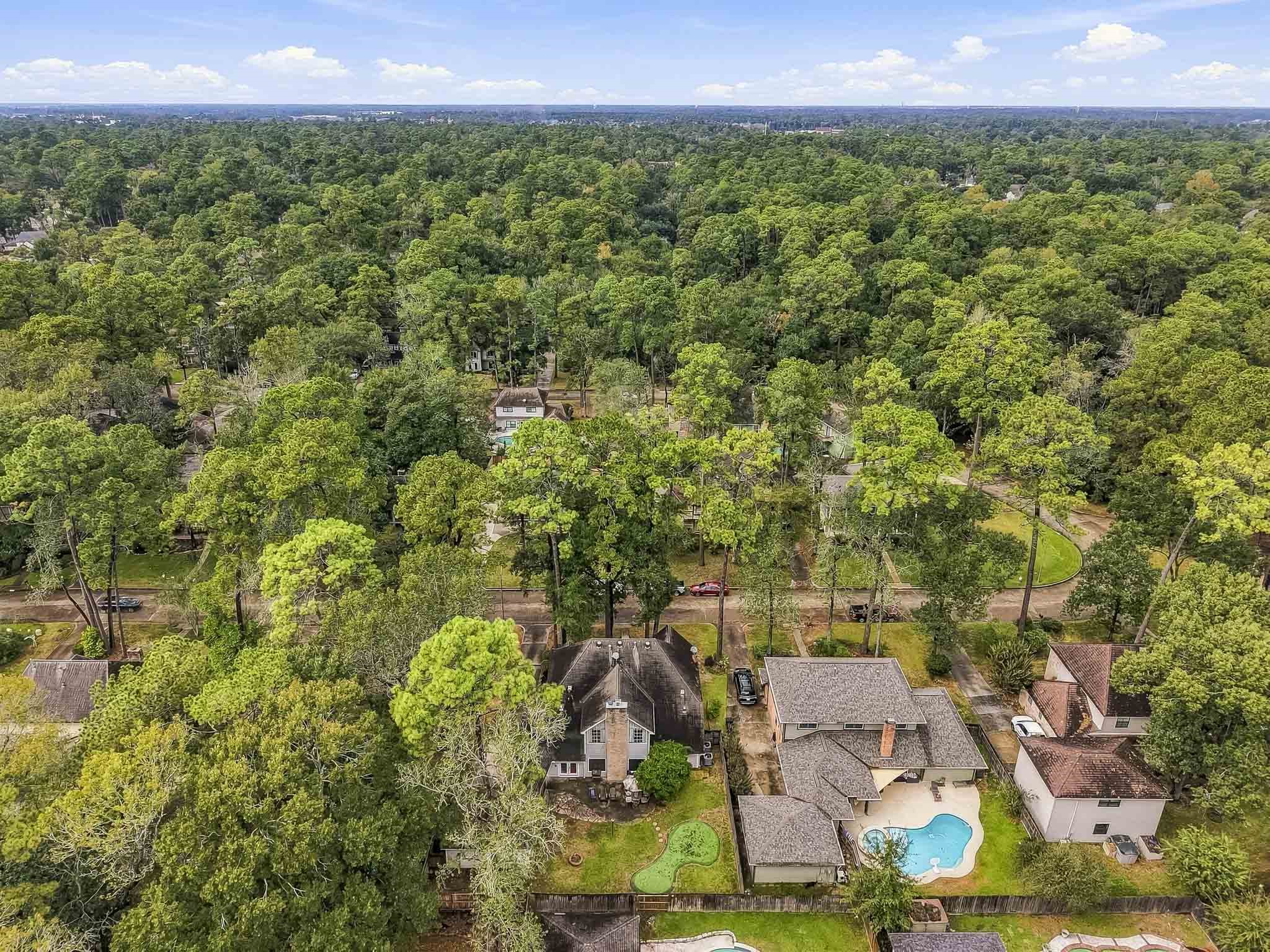 Aerial photo of the large lot!