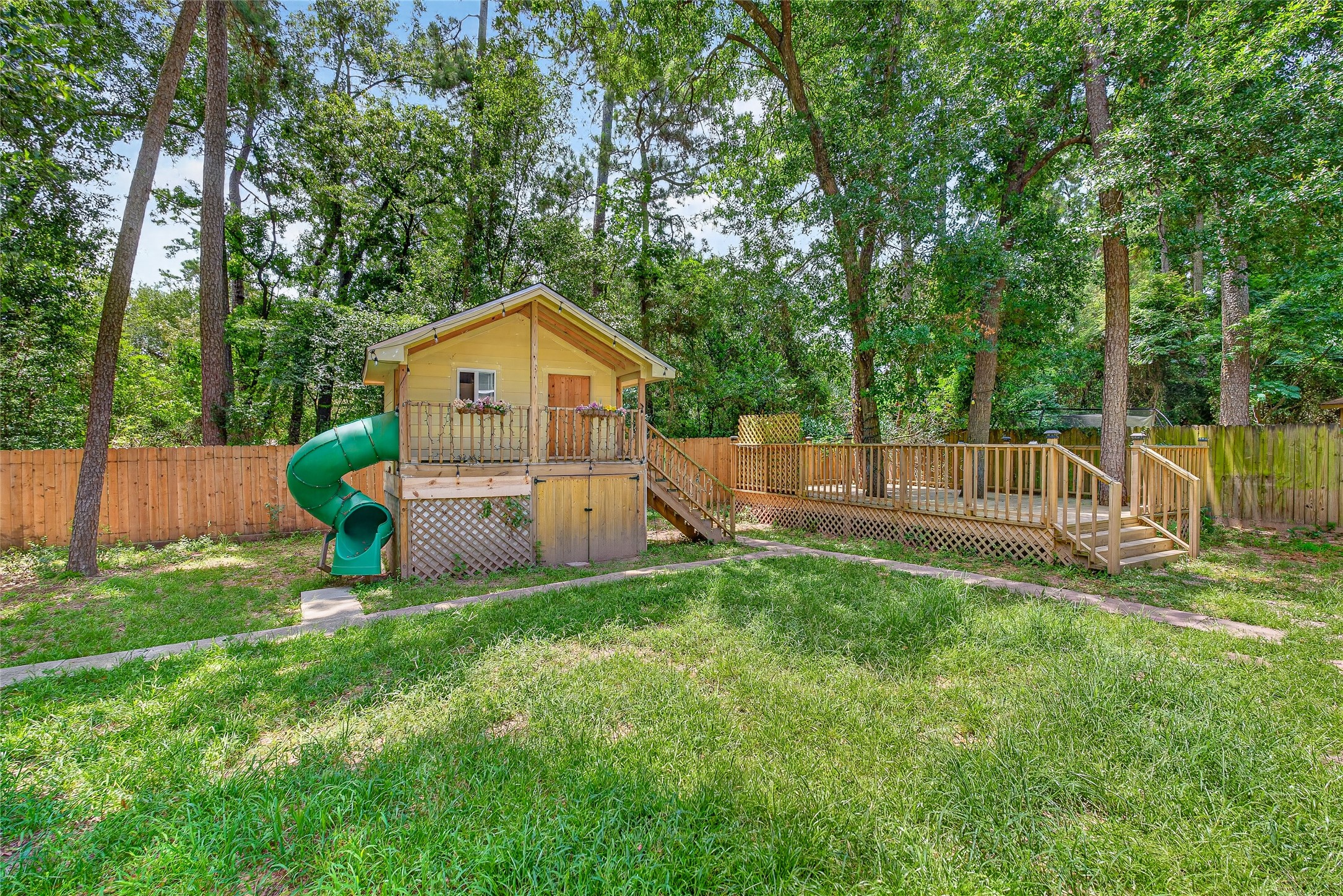 Playhouse with storage underneath