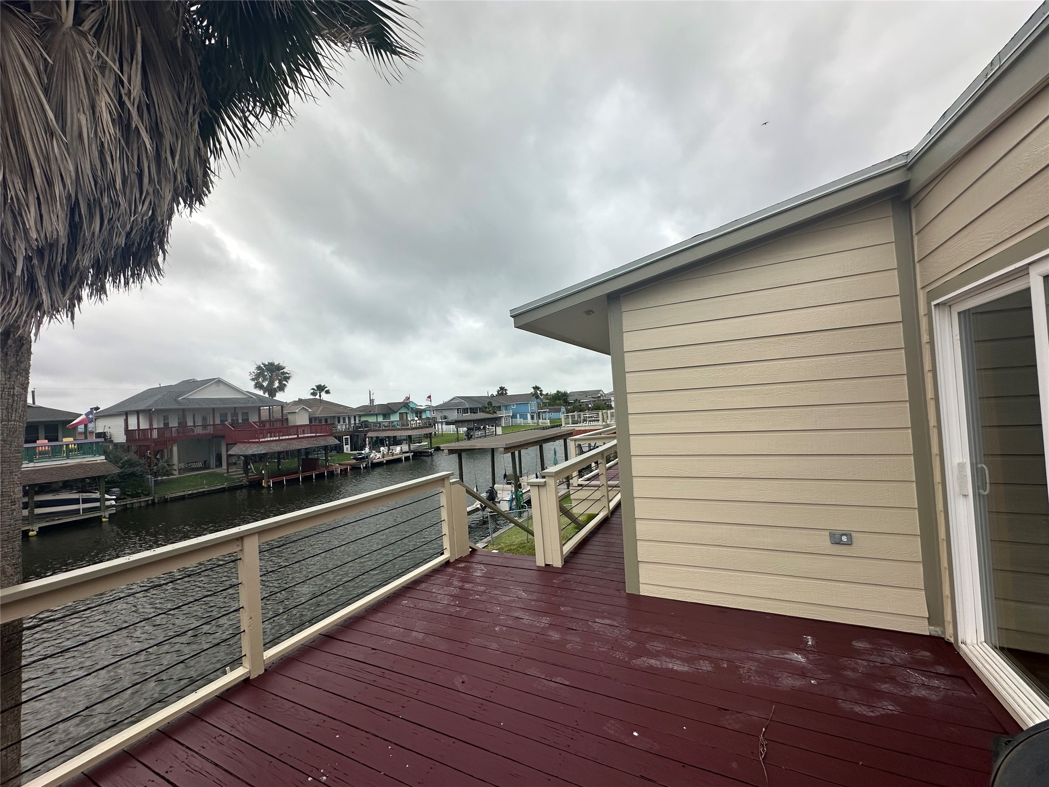 Deck overlooking canal