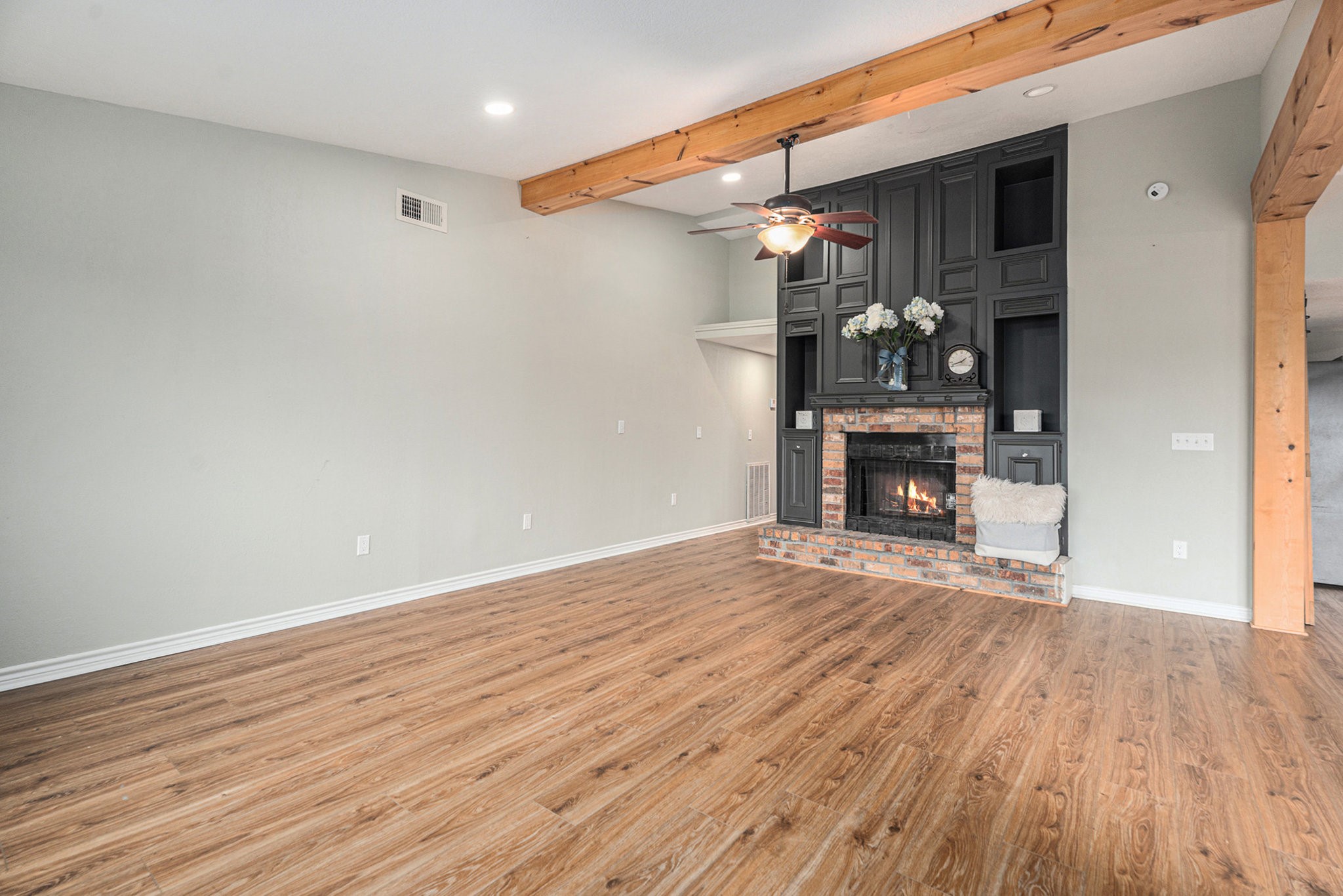 Living Area with high ceiling