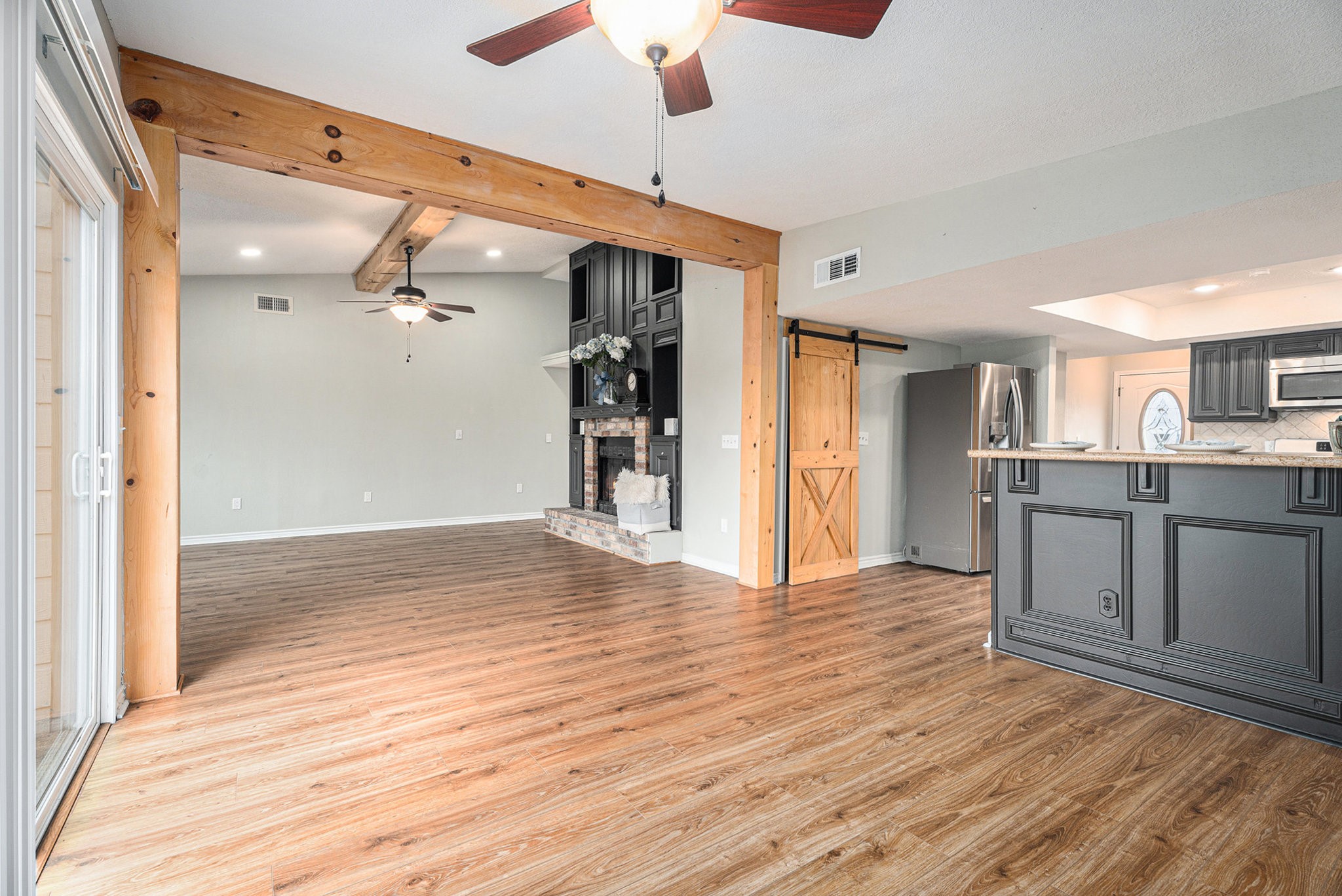 Kitchen Open to Dining and Living