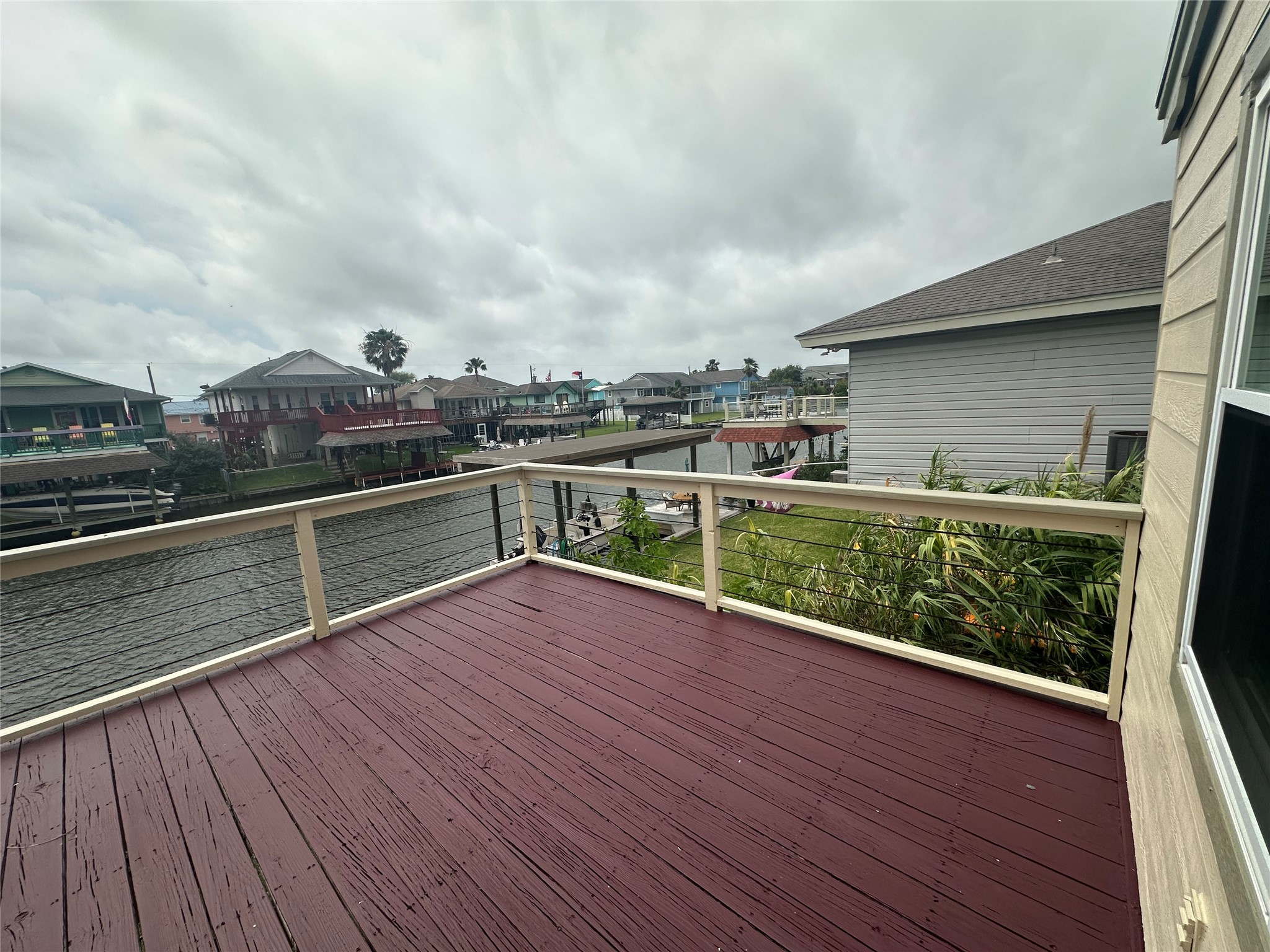 Main house deck overlooking canal