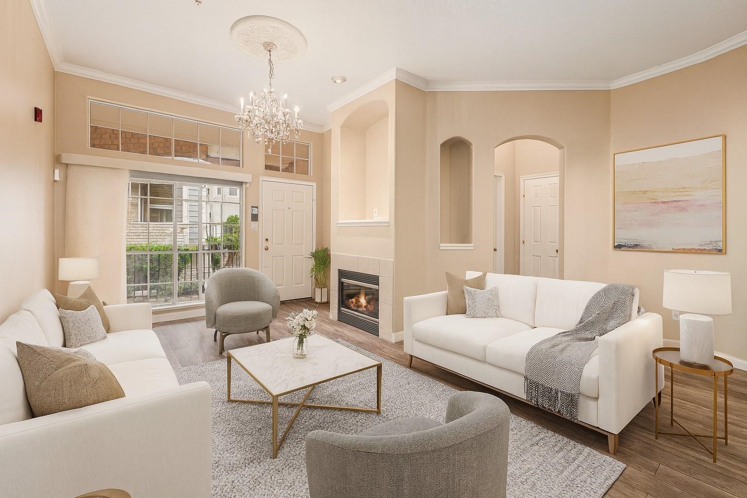 Photo is virtually sataged* View of the same room opposite of the front door.