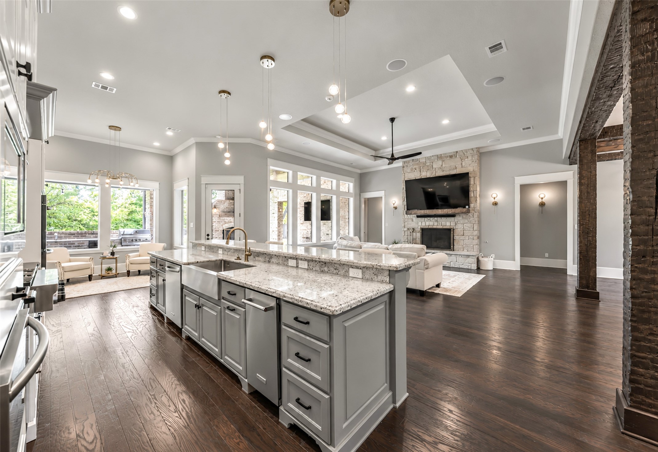 Kitchen open to living
