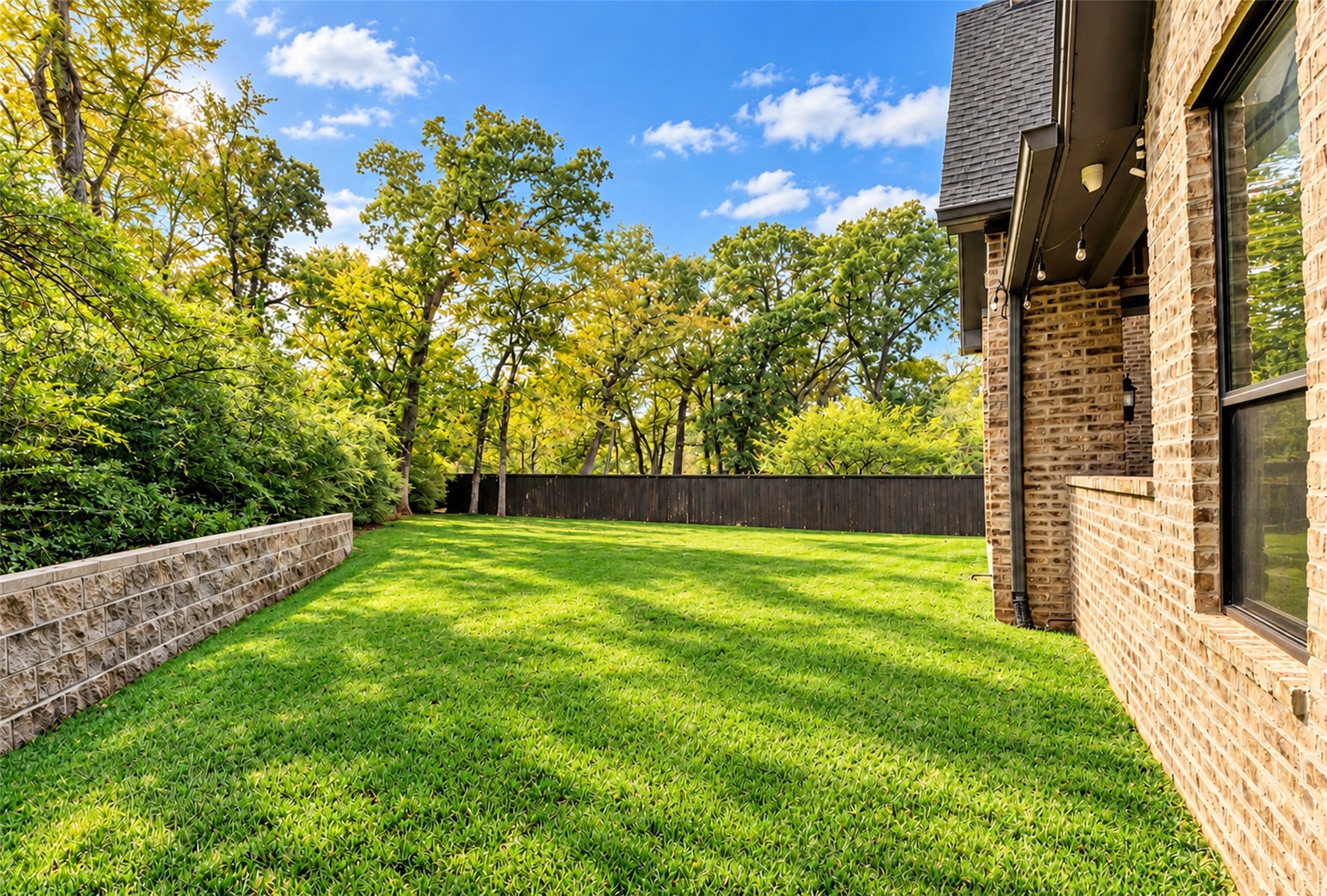 Back yard and greenbelt