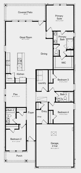 Floor Plan - Additional Highlights Include: extended LVP flooring to flex