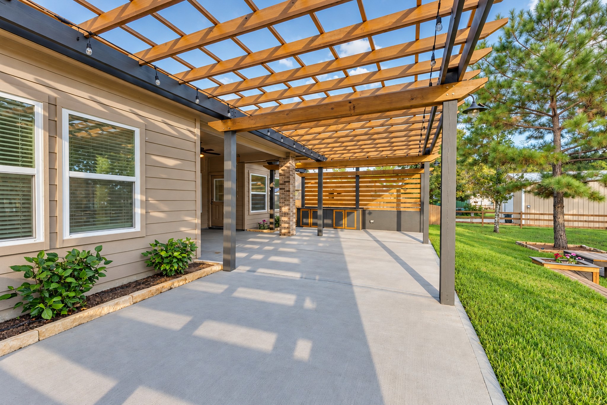 Patio is partially covered and great for those quiet evenings at home