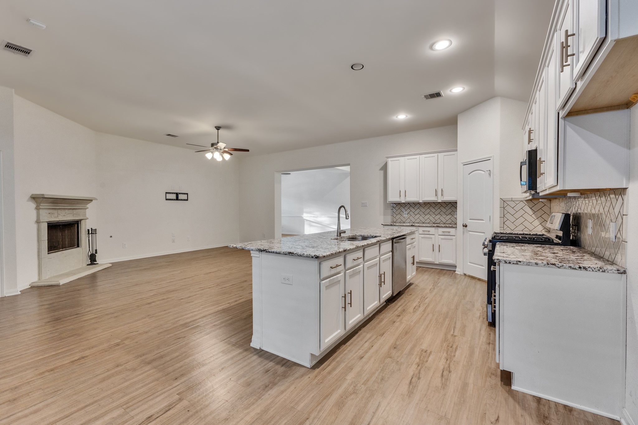 Living & Kitchen are open concept
