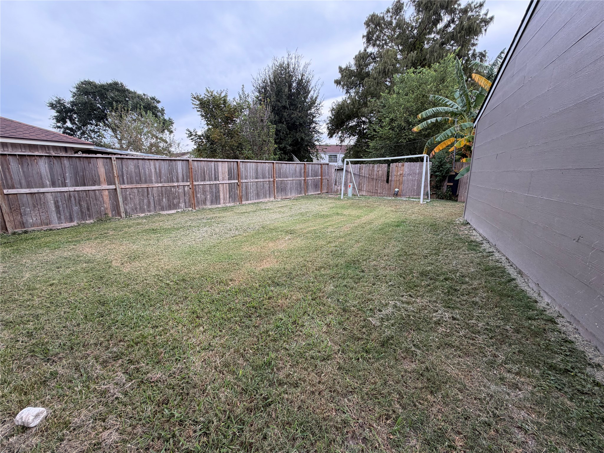 Large backyard