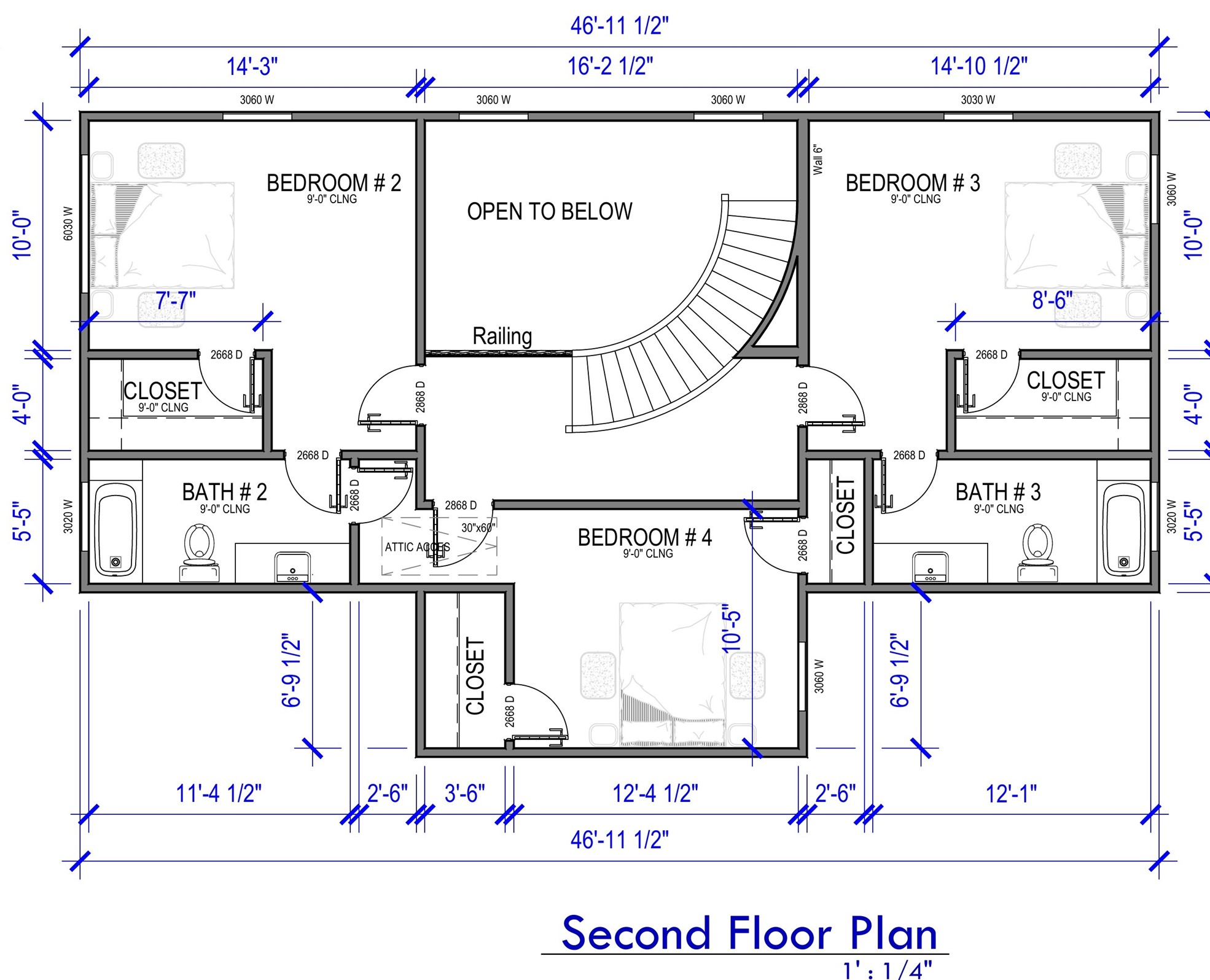Second floor plan. Based on builder plans; layout and dimensions are approximate and subject to change.