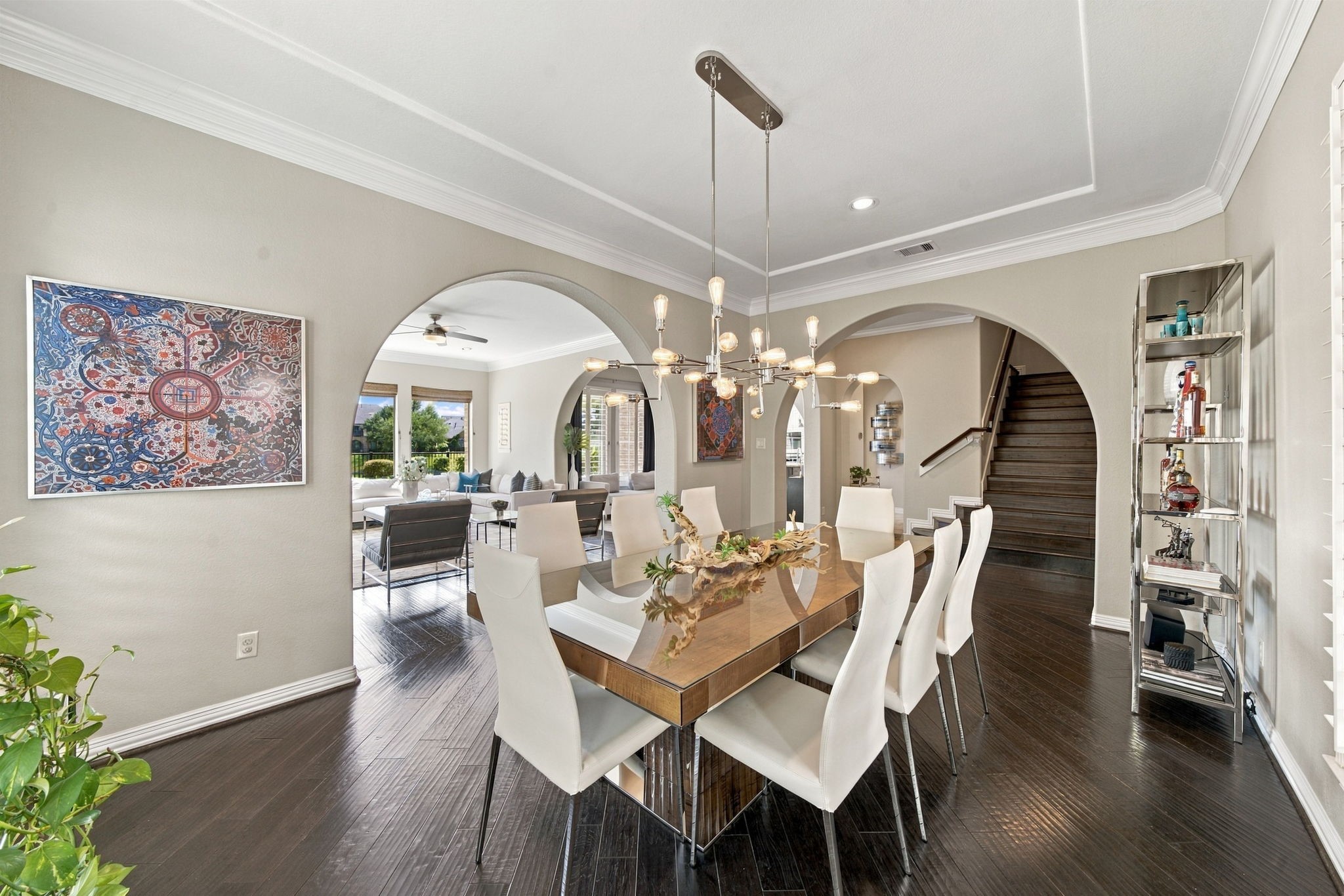 Another view of the formal dining area.
