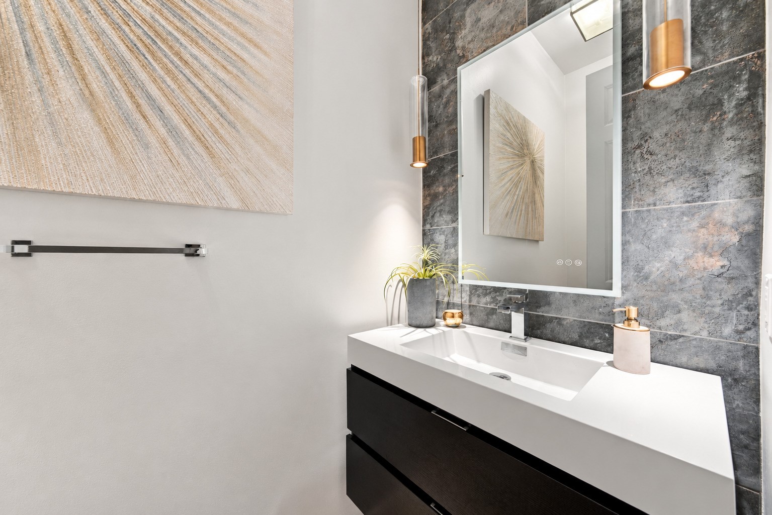 Another view of the powder room.