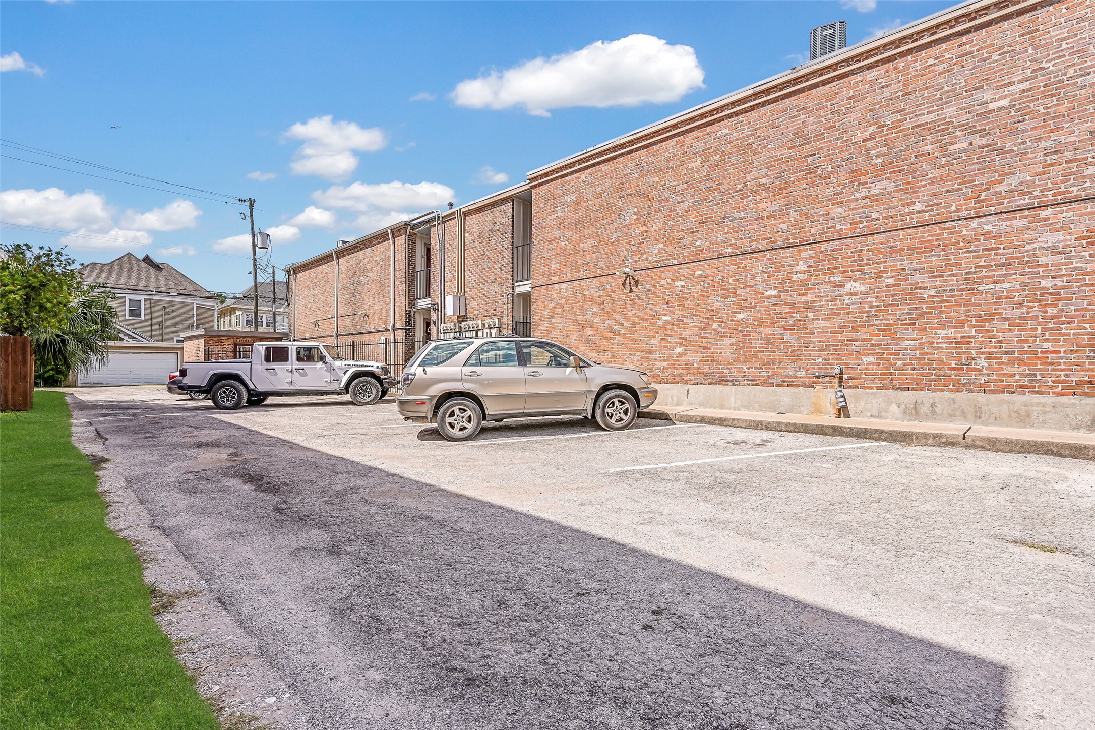 One unassigned OFF STREET parking is included with each apartment at 19th Street.