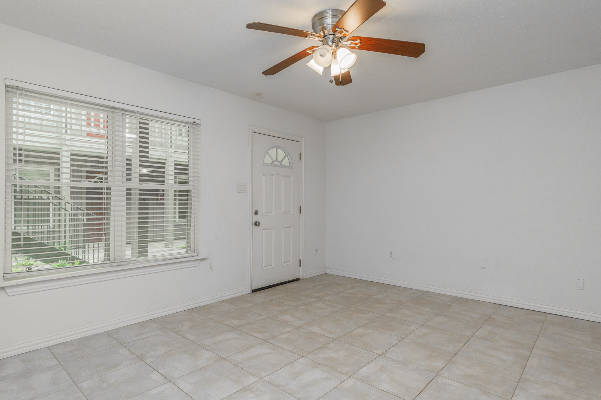 View of the landscaped courtyard from your living area