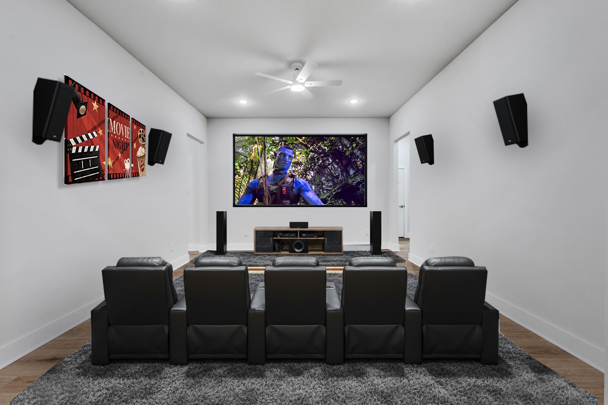 Versatile Game Room  Virtually Staged