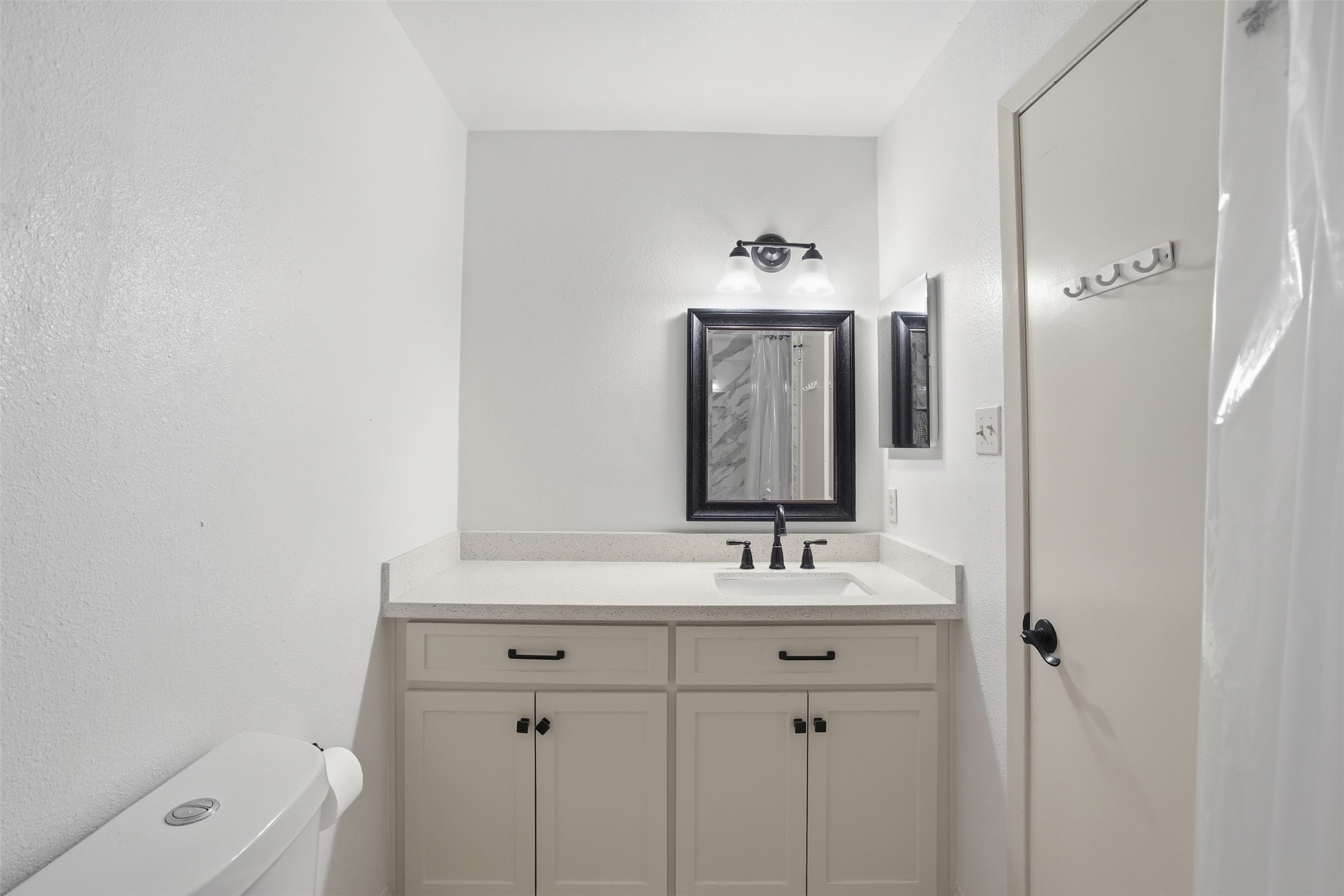 Primary Bath beautifully remodeled with neutral and elegance tones.