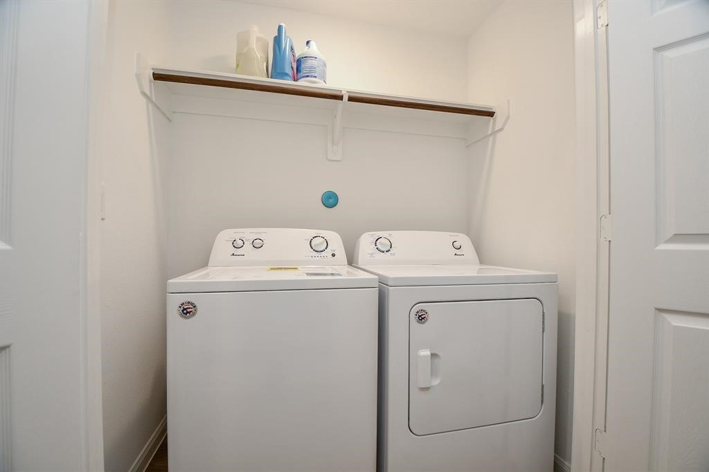 Full Size Washer /Dryer conviently located downstairs.