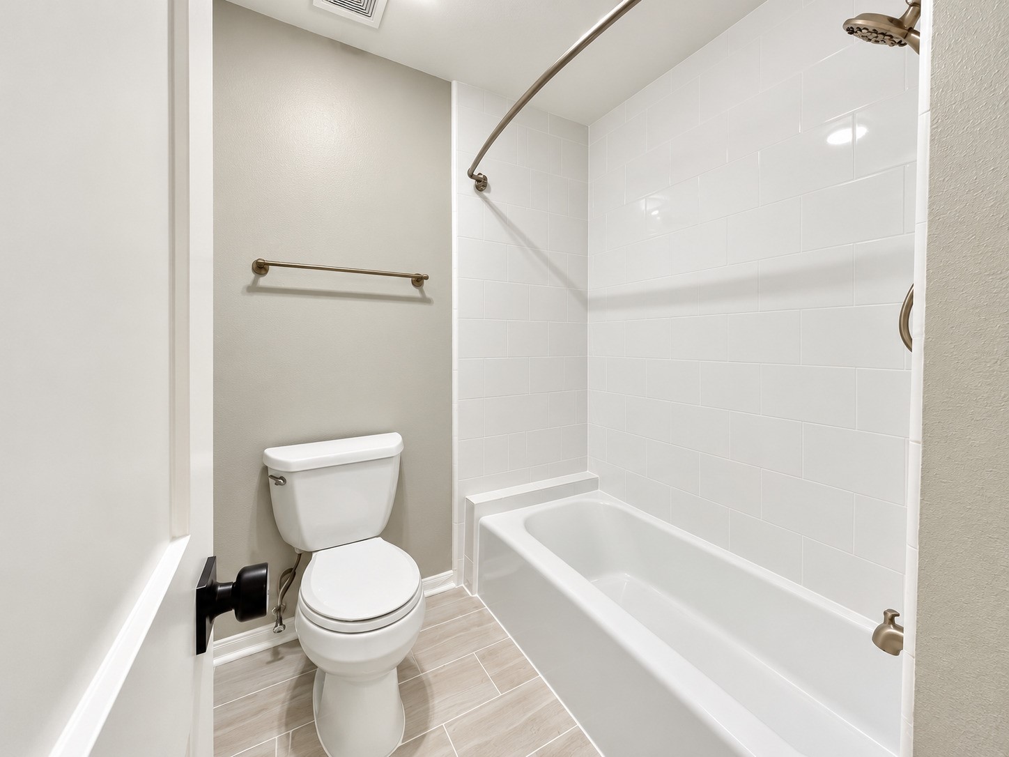 The wet area with Tub shower combo.