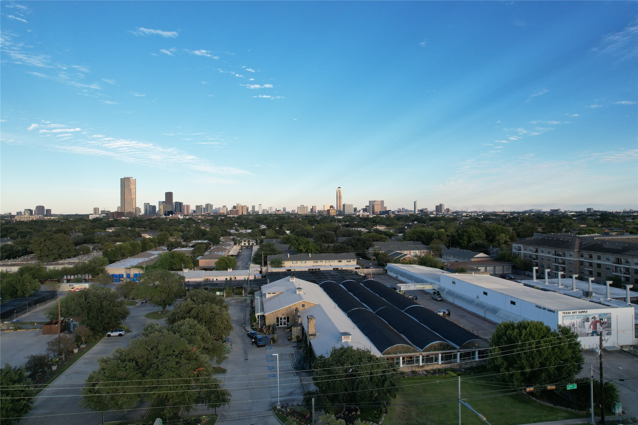 A quick view to the east showing The Uptown / Galleria area