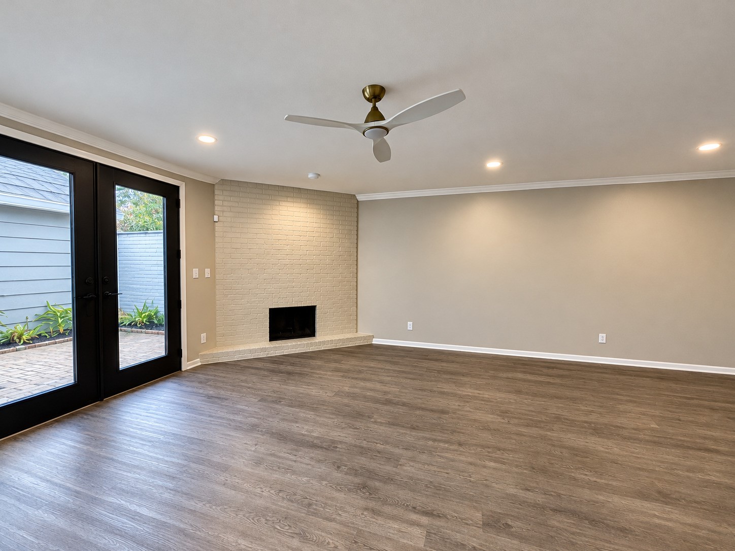 The spaciousness of the living area give you plenty of space to design your retreat and opening the french doors on those great Texas days brings the outside in.