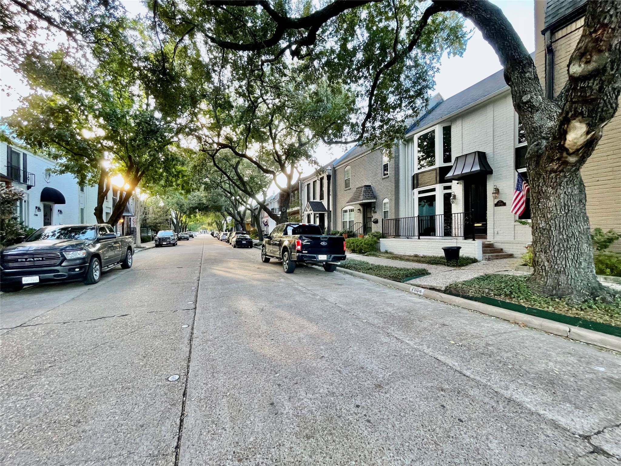 Treelined Street and friendly neighbors.
