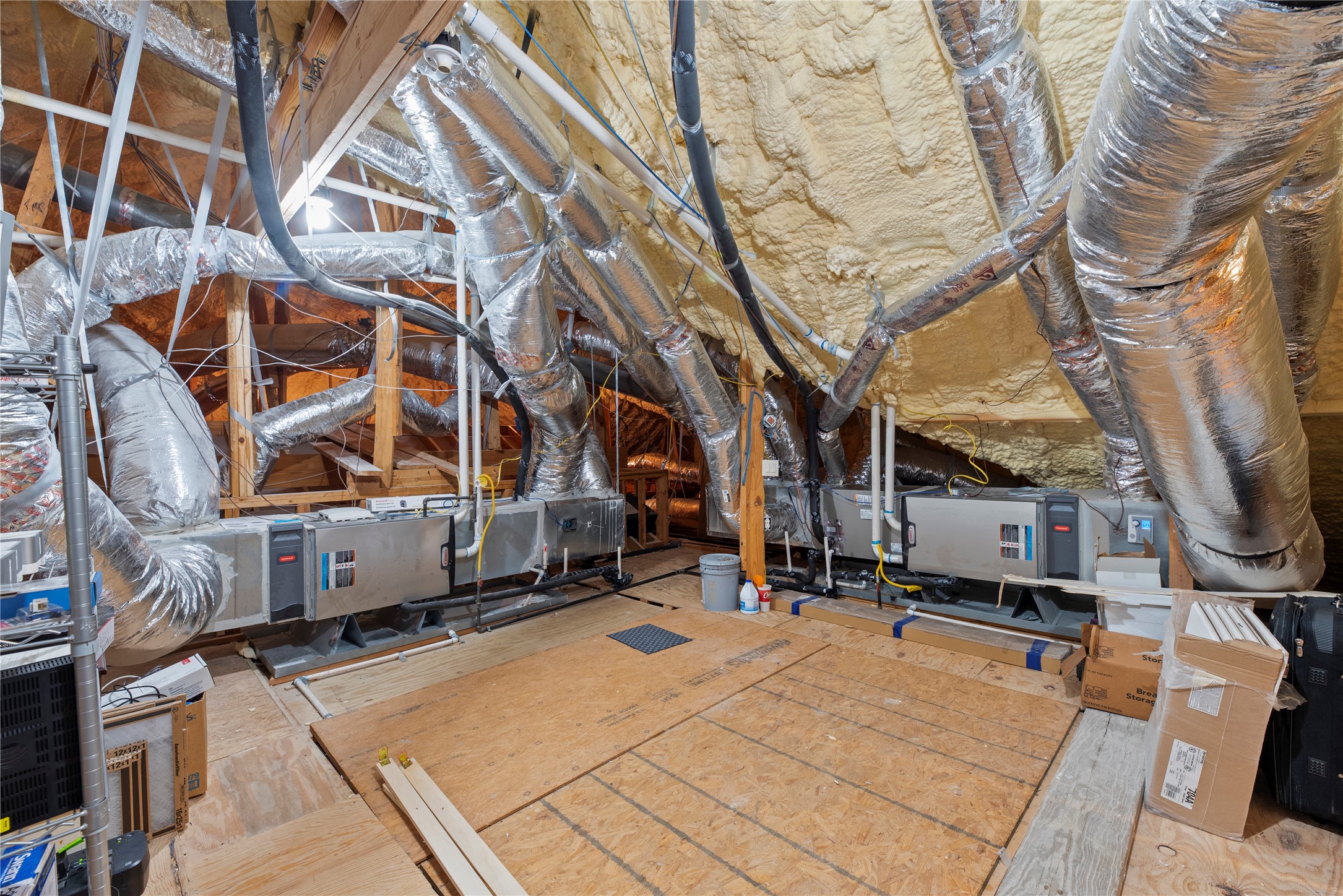 Spray foam insulation keeps the home an even temp throughout and comfortable year-round