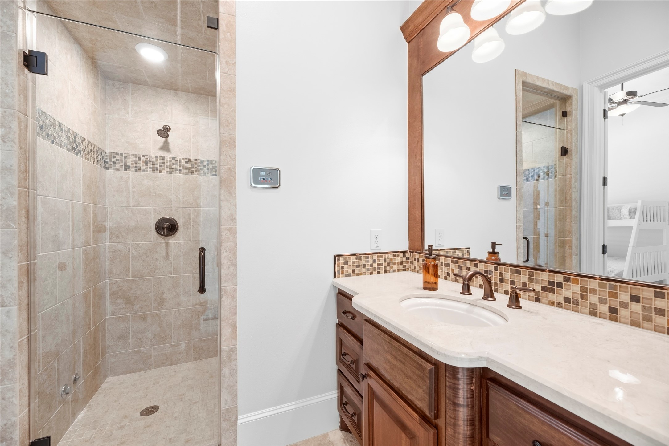 Bath room #3 has a steam sauna/shower