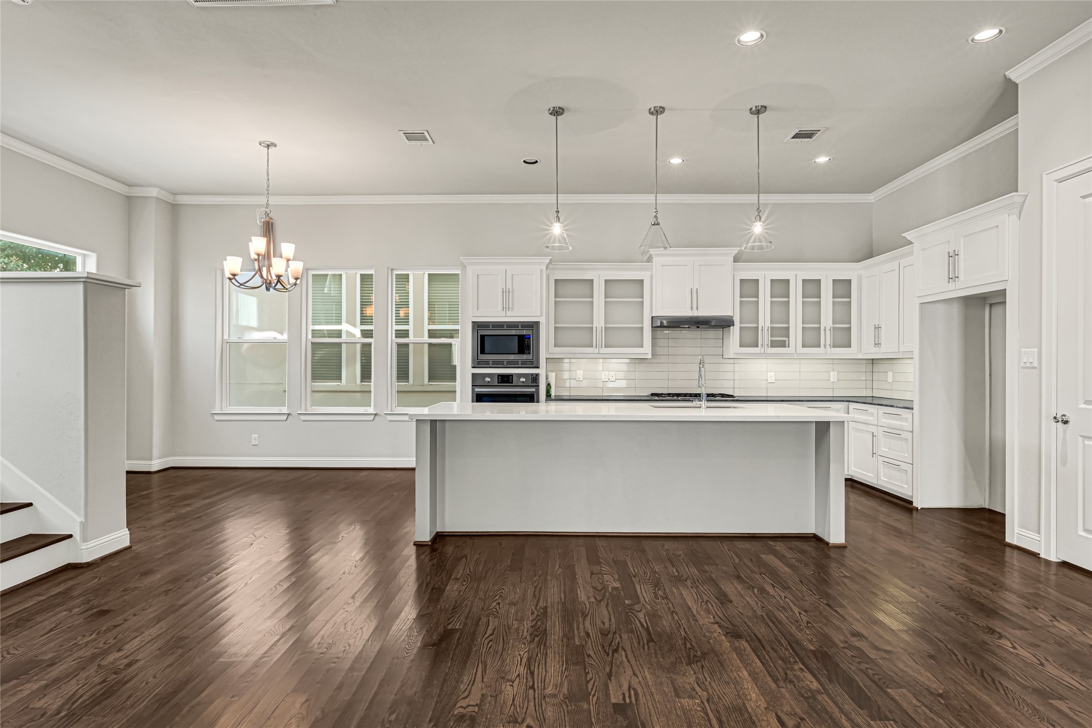 Gleaming wood floors