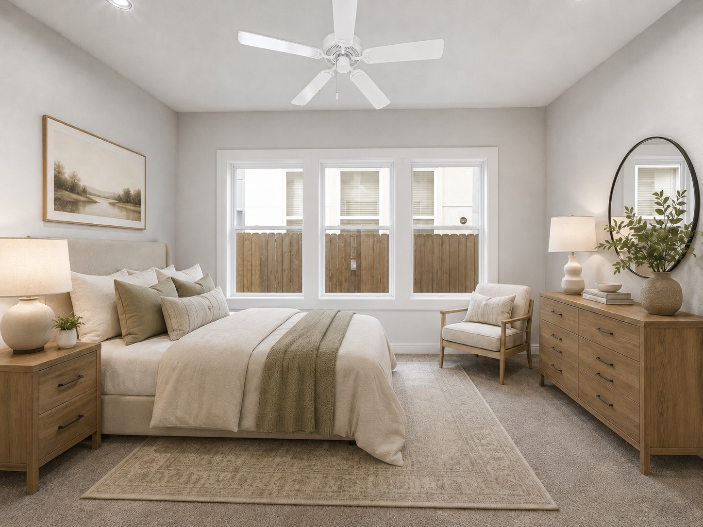 Virtually staged Secondary bedroom or office on the first floor