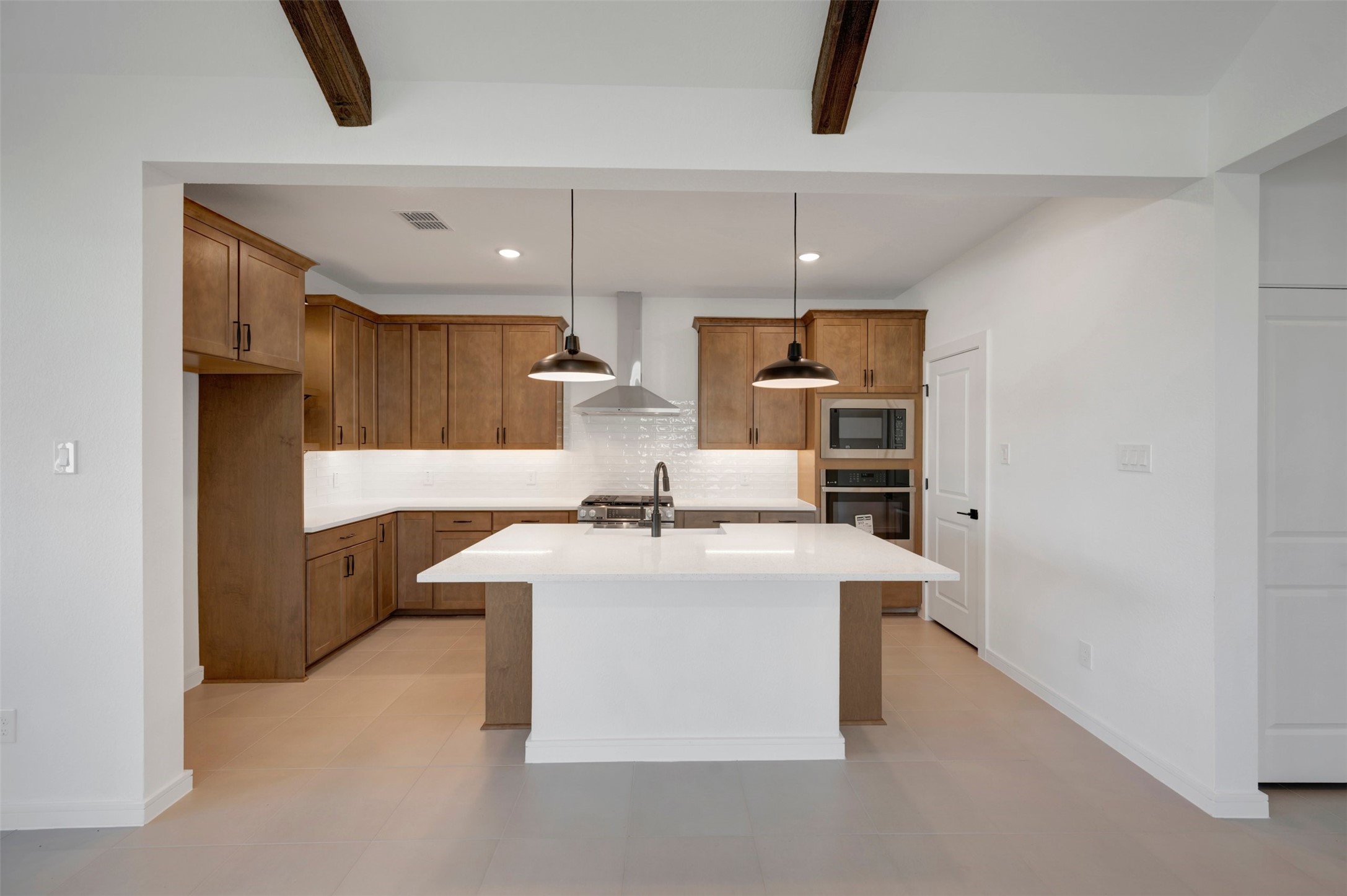 Gourmet island kitchen