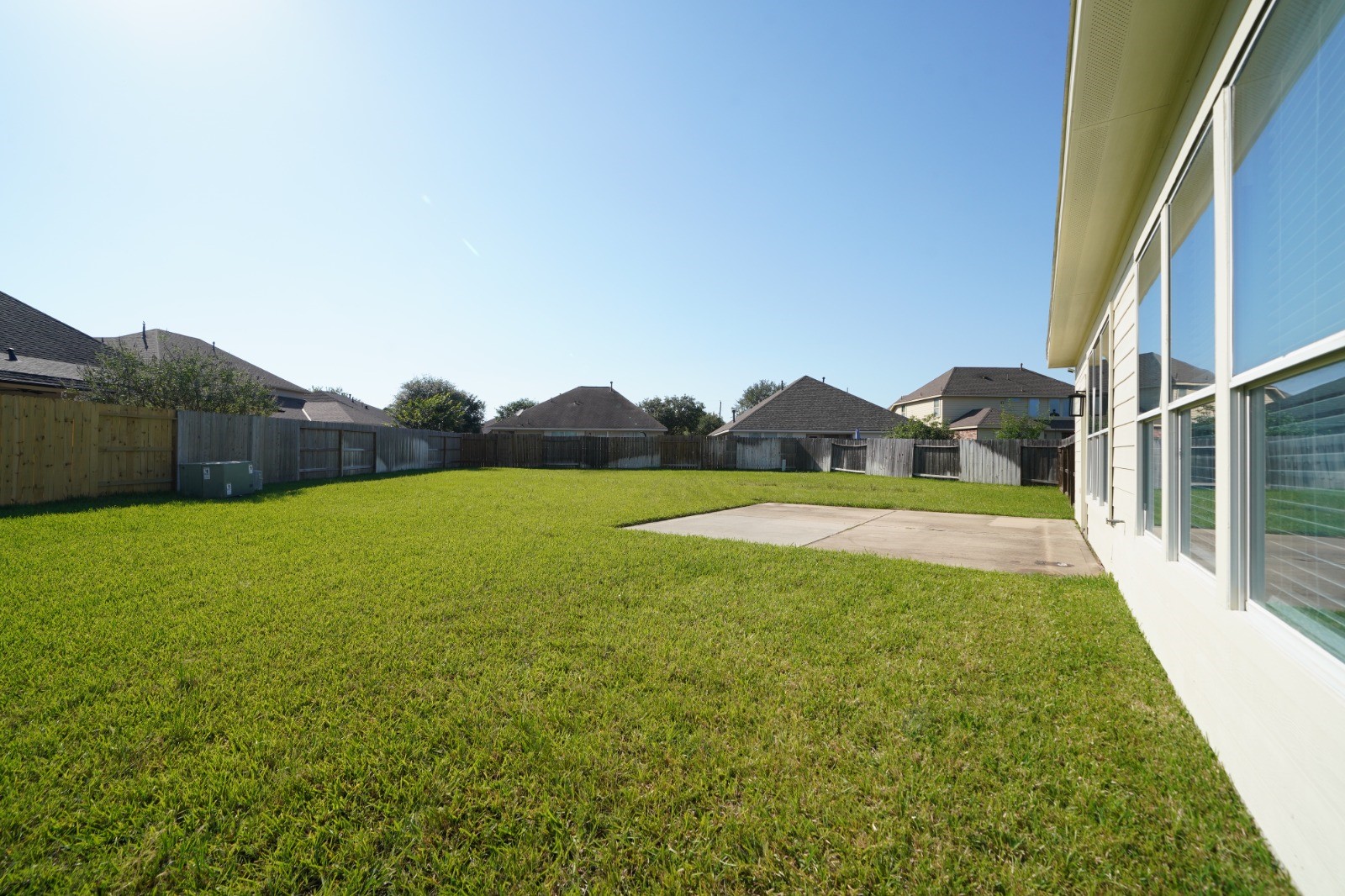 One of the largest backyards in the subdivision with endless possibilities.