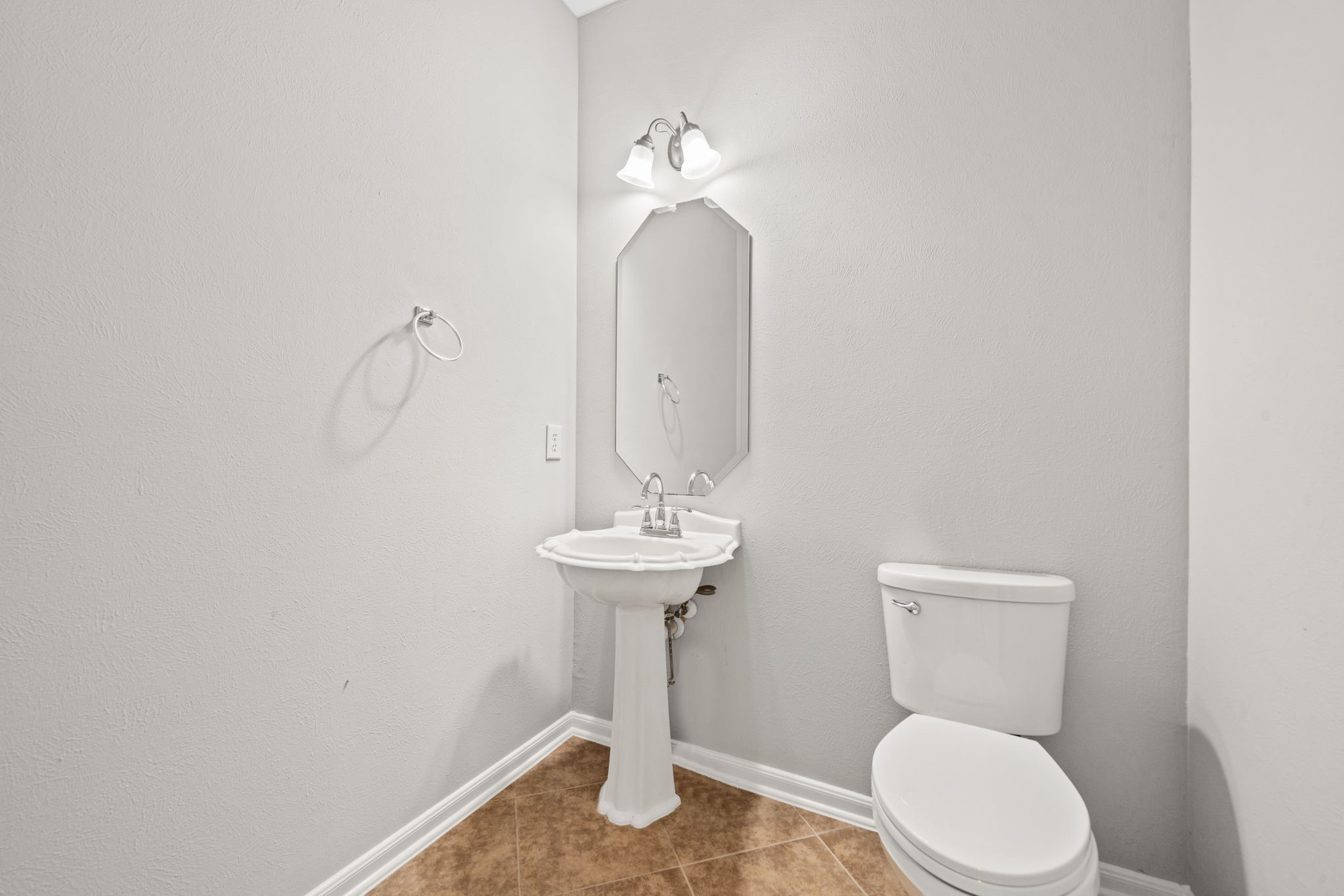 Convenient first-floor powder room.